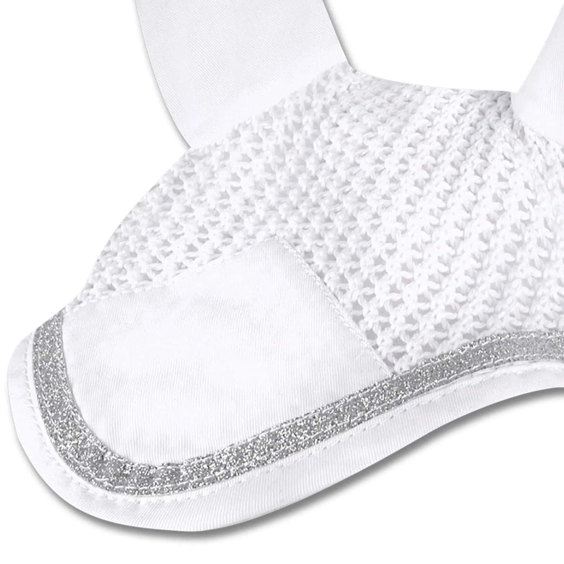 Waldhausen Fliegenohren Competition, elegantes Design mit Glitzerband, weiß