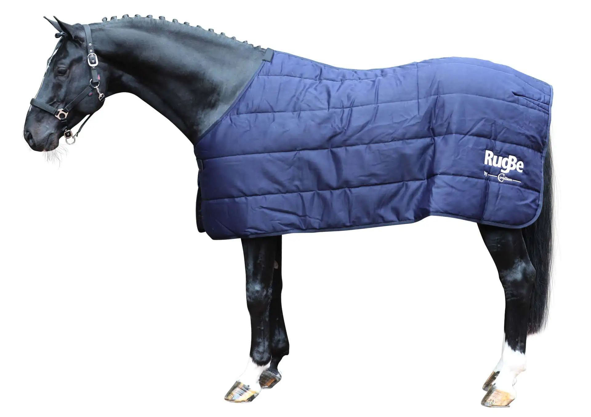 Covalliero Unter-/Stalldecke RugBe 2in1 navy, atmungsaktiv, waschbar, Seitenansicht