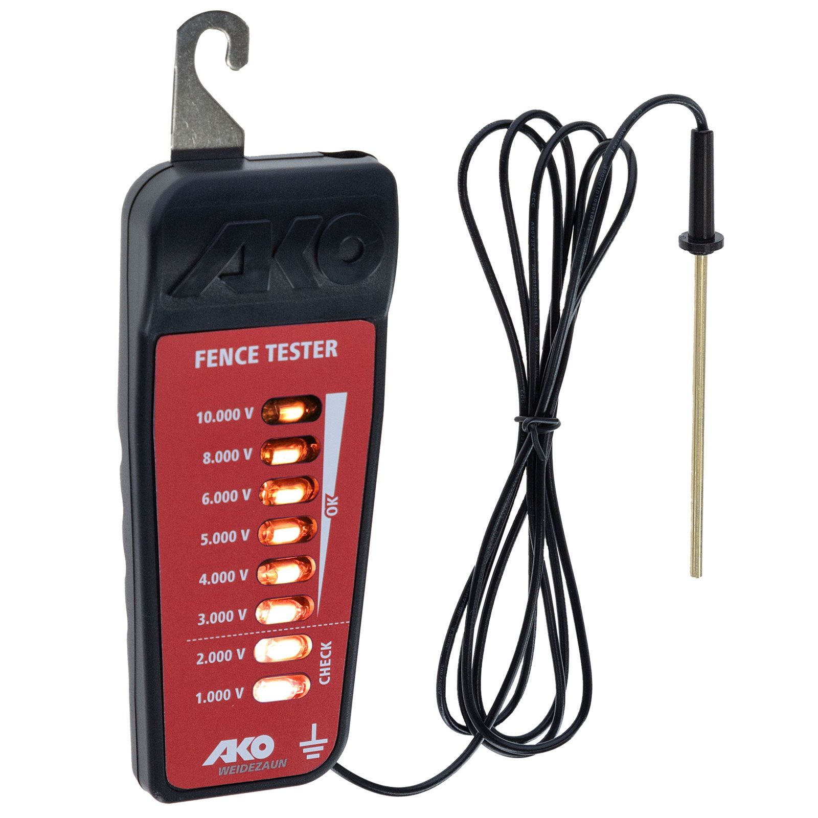 Tester pentru garduri AKO 8 nivele 10 kV, tester tensiune