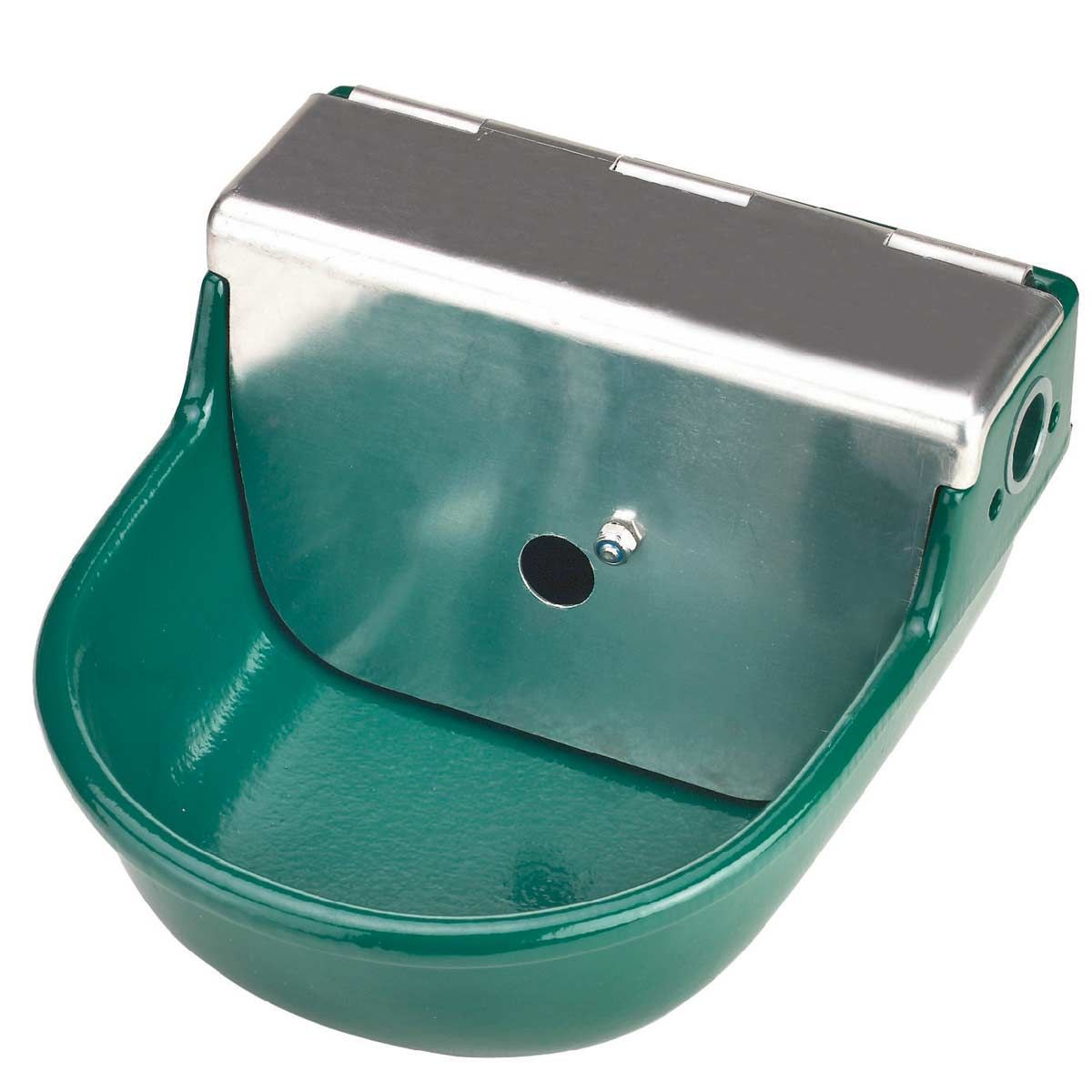 Kerbl Bol à Boire Flottant S190, 2 Litres, Fonte, Couvercle Inox