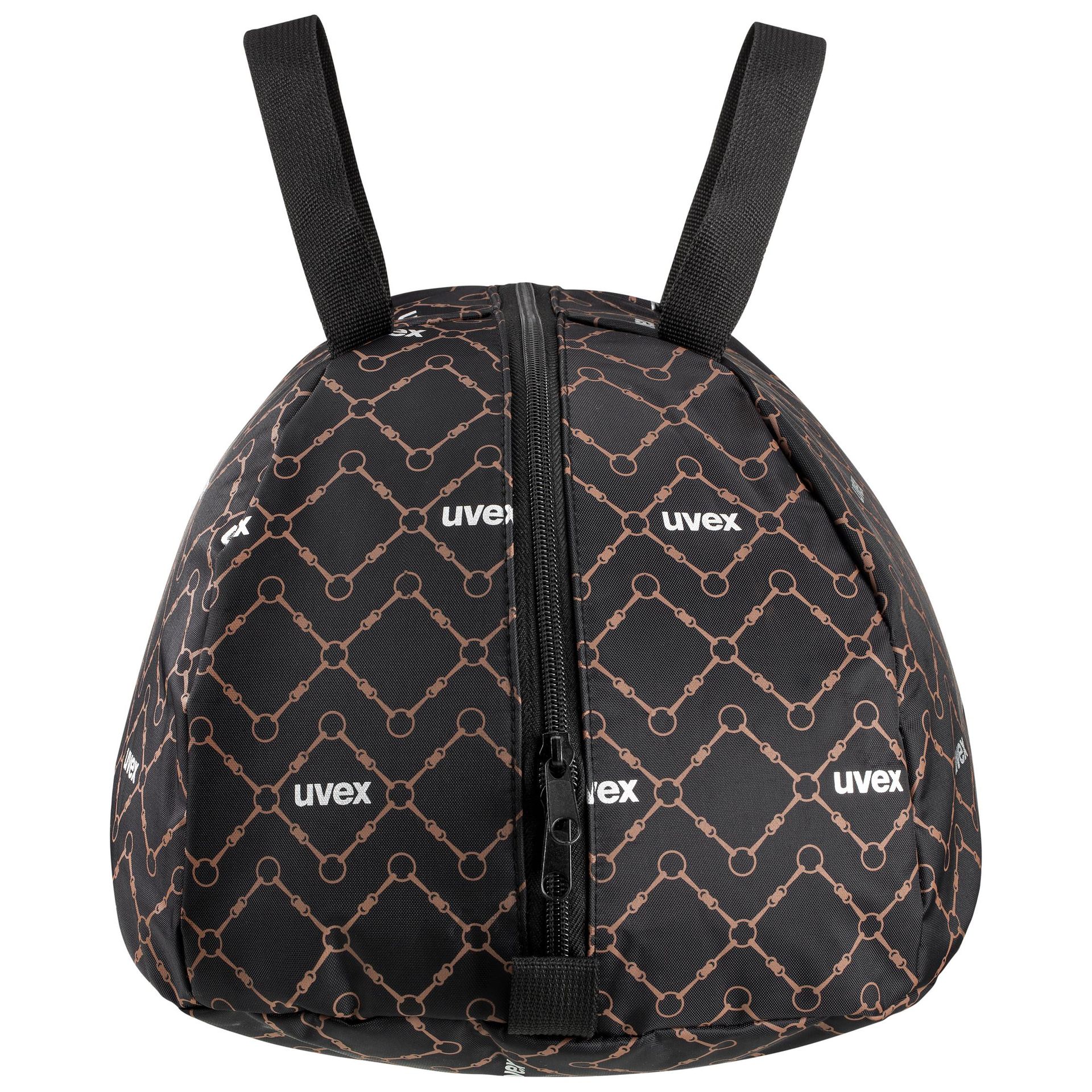 uvex equestrian helmet bag, padded, double zip fastener, front view