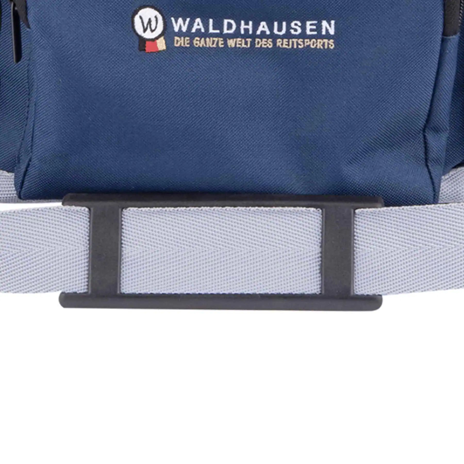 Waldhausen Grooming and Competition Bag, navy, durable 600D fabric, detail view, closure