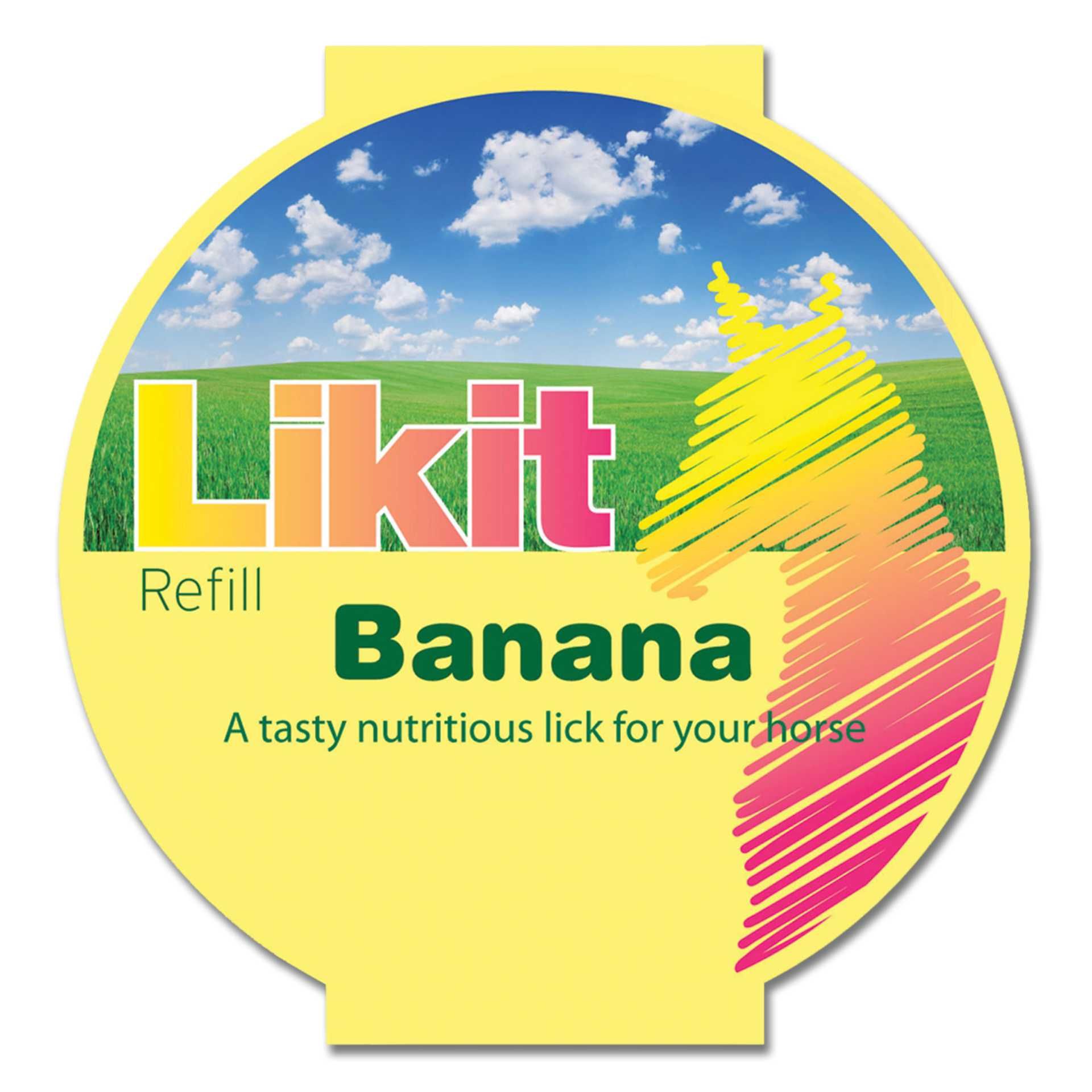 Likit Refill 250 g Banan för Boredom Breaker & Buster, etikett