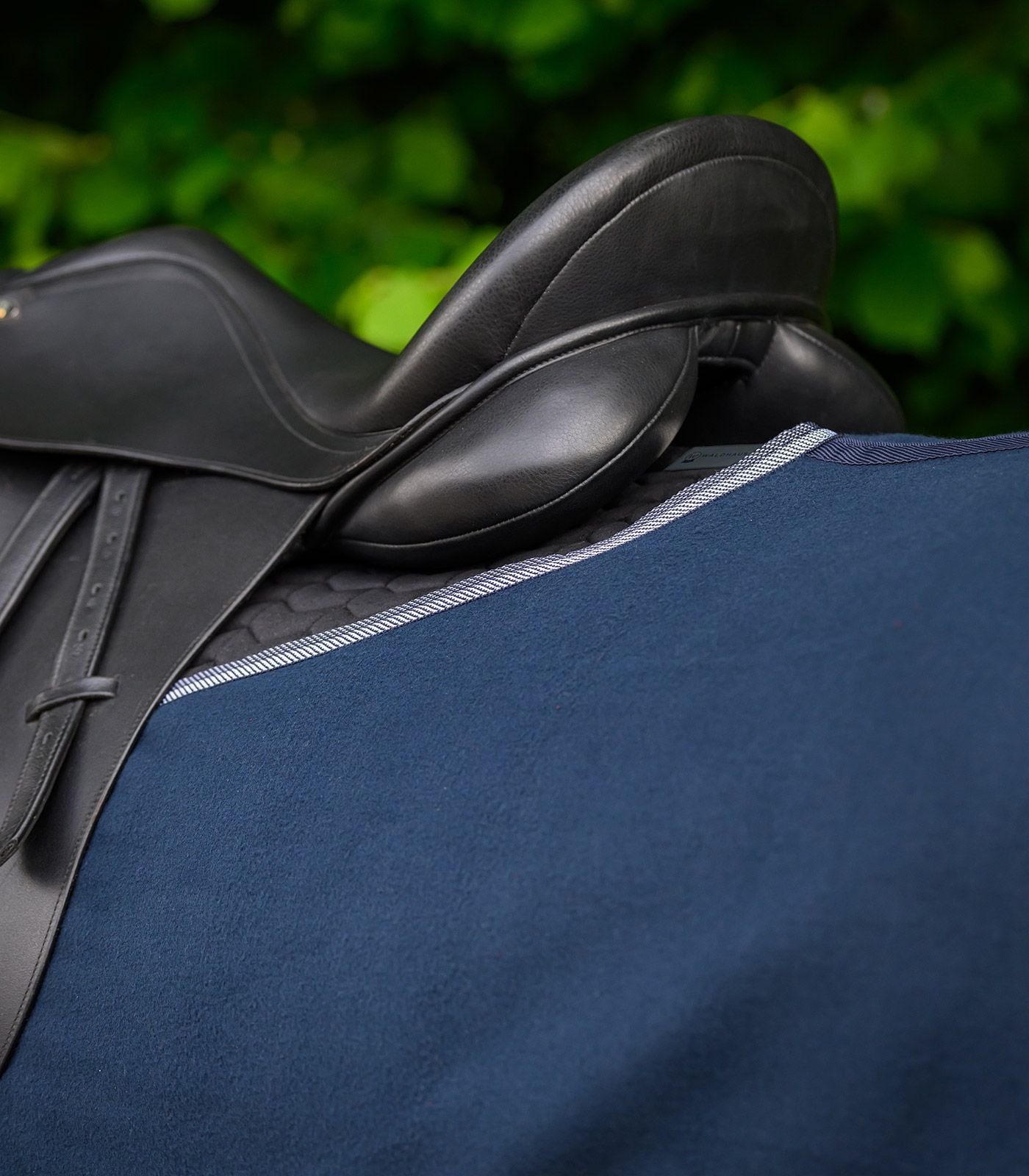 Waldhausen ECONOMIC Fleece-Ausreitdecke, nachtblau – mit Hinterhandkordel