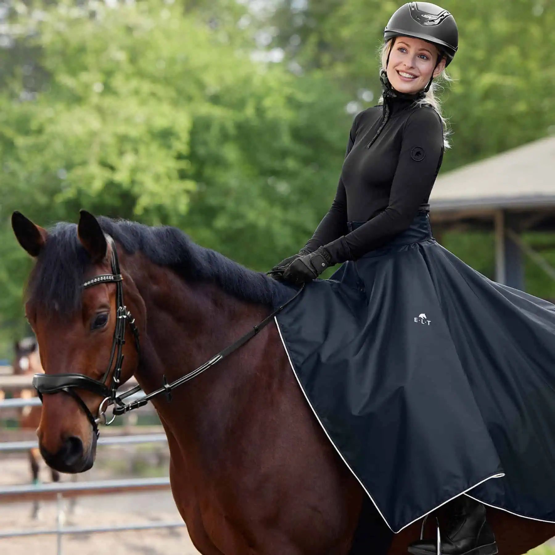 ELT Thermo-Reitrock Lotta, wasserabweisend mit Fleece-Innenseite, nachtblau, 146/158