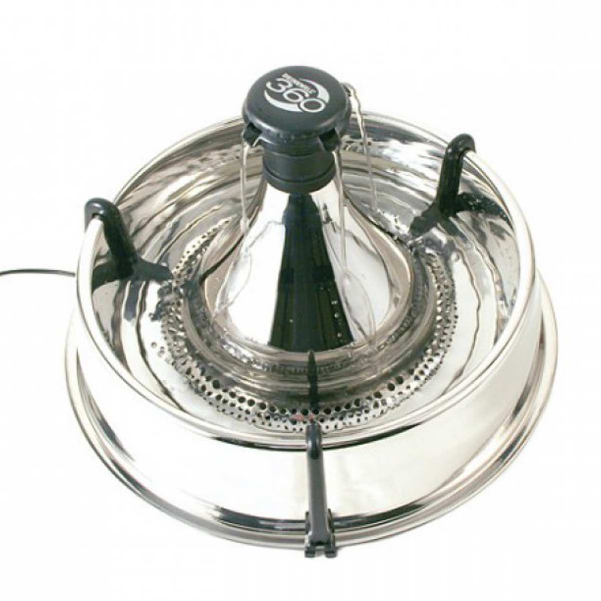 PetSafe Fontanella Drinkwell 360 in Acciaio Inox per Gatti e Cani, vista dall'alto