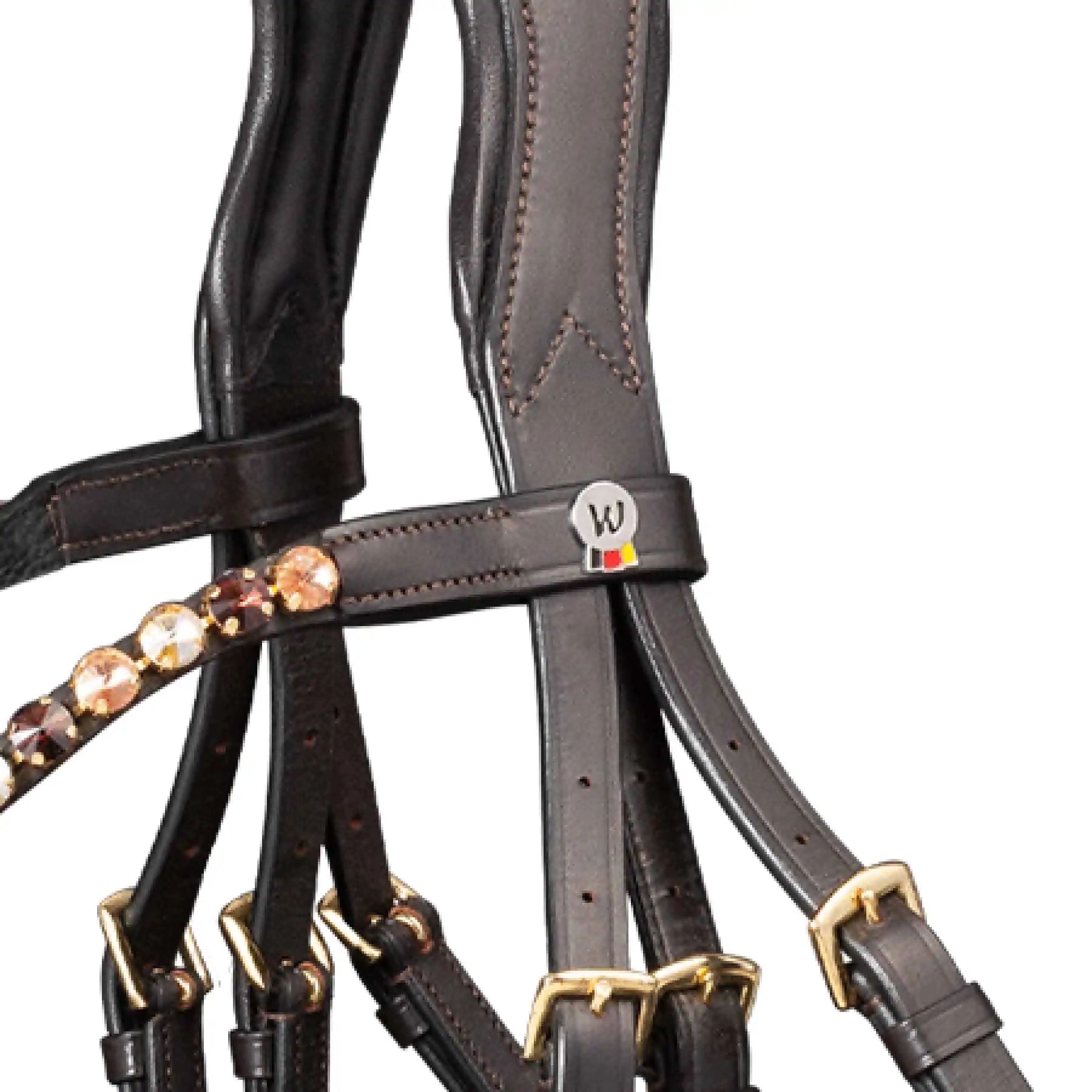 Waldhausen X-Line Bridon Goldheart, combiné suédois, COB, marron