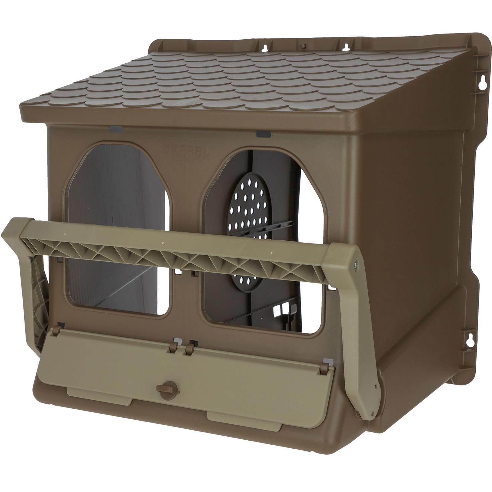 Kerbl Double Nesting Box for Chickens, Recycled Plastic, side view