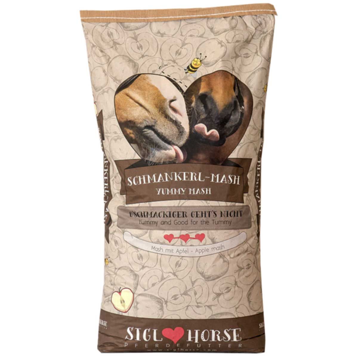 Sac de furaj pentru cai Schmankerl Mash cu model de cal, Sigl Horse