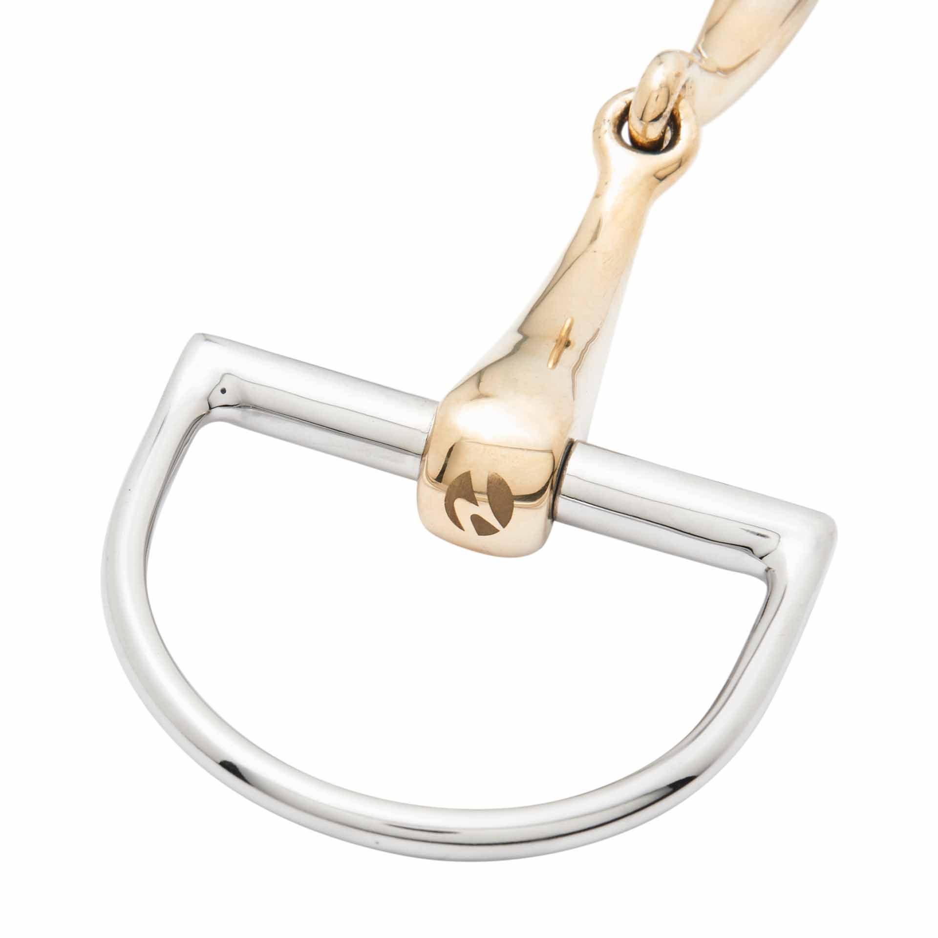 BUSSE D-Ring-Trense KAUGAN-SHAPED, einfach gebrochen, Detailansicht