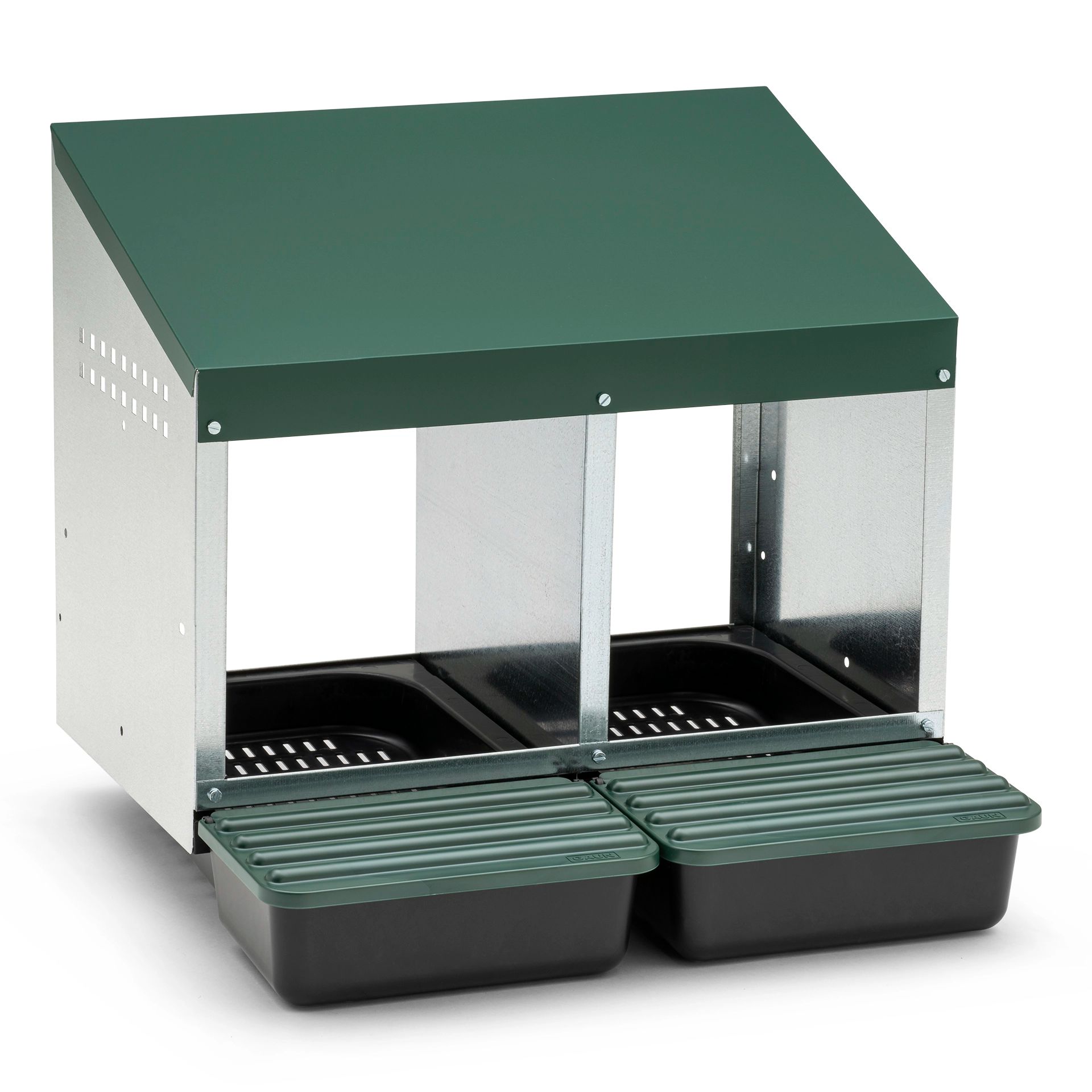 Pondoir pour poules 2 compartiments sol plastique