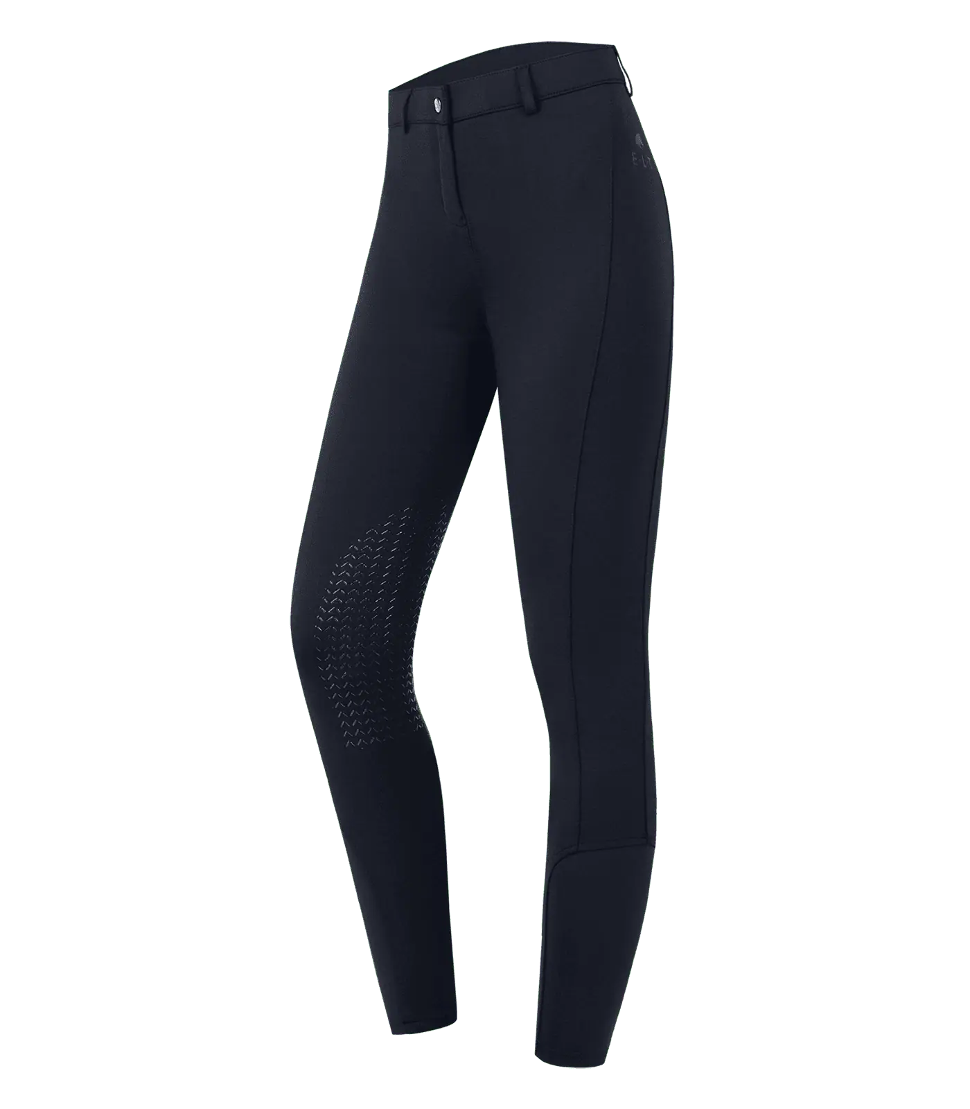 Pantalon d'équitation ELT Essential genou silicone, enfant, bleu marine, bleu profond, 140