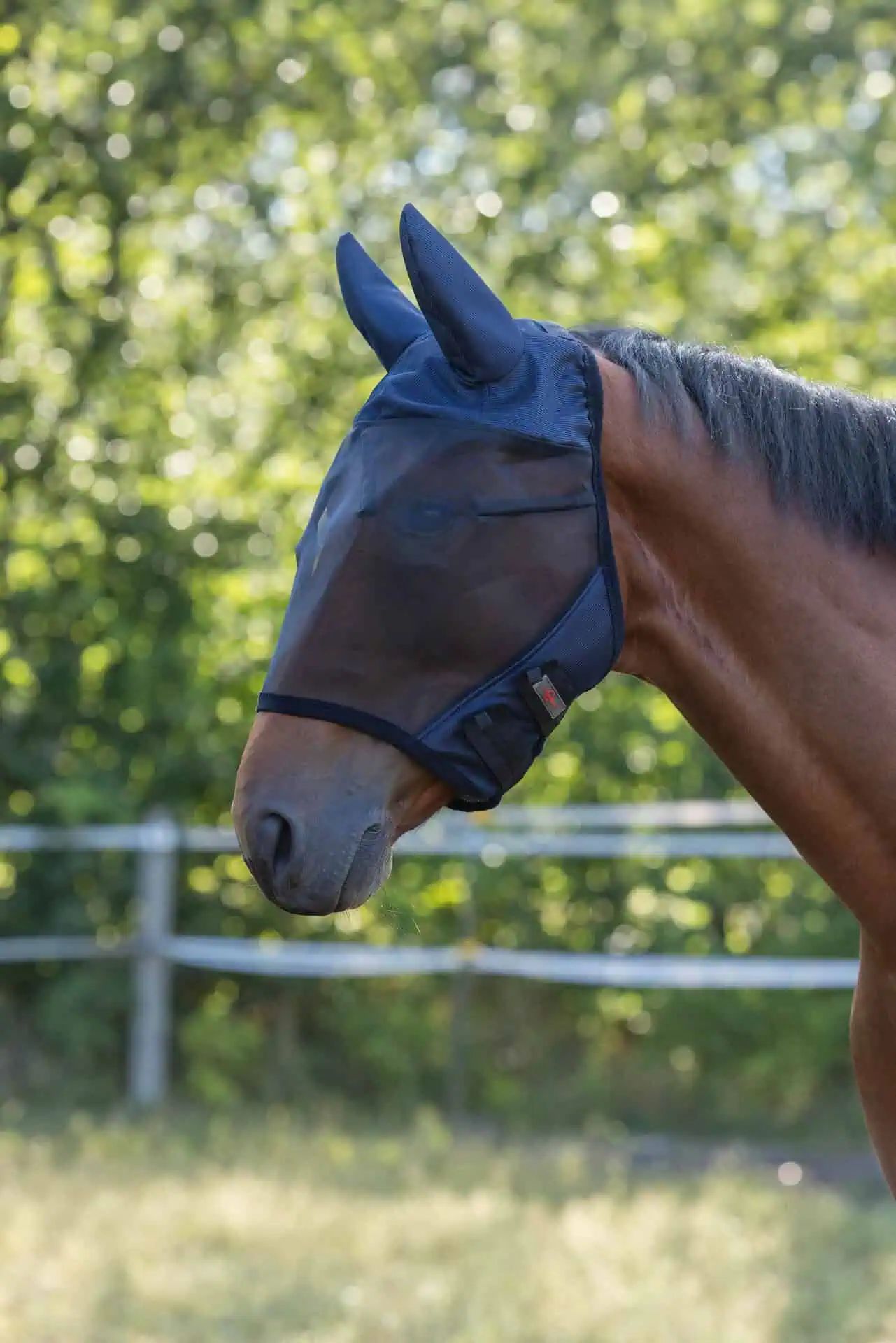 Covalliero SuperFly Fly Mask with Ear Protection, navy, COB