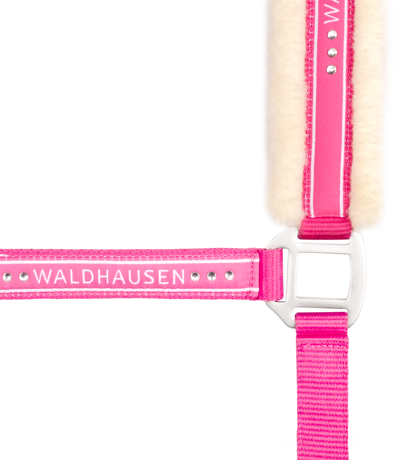 Waldhausen Halfter Elegant mit Glitzersteinen, weich gepolstert, pink