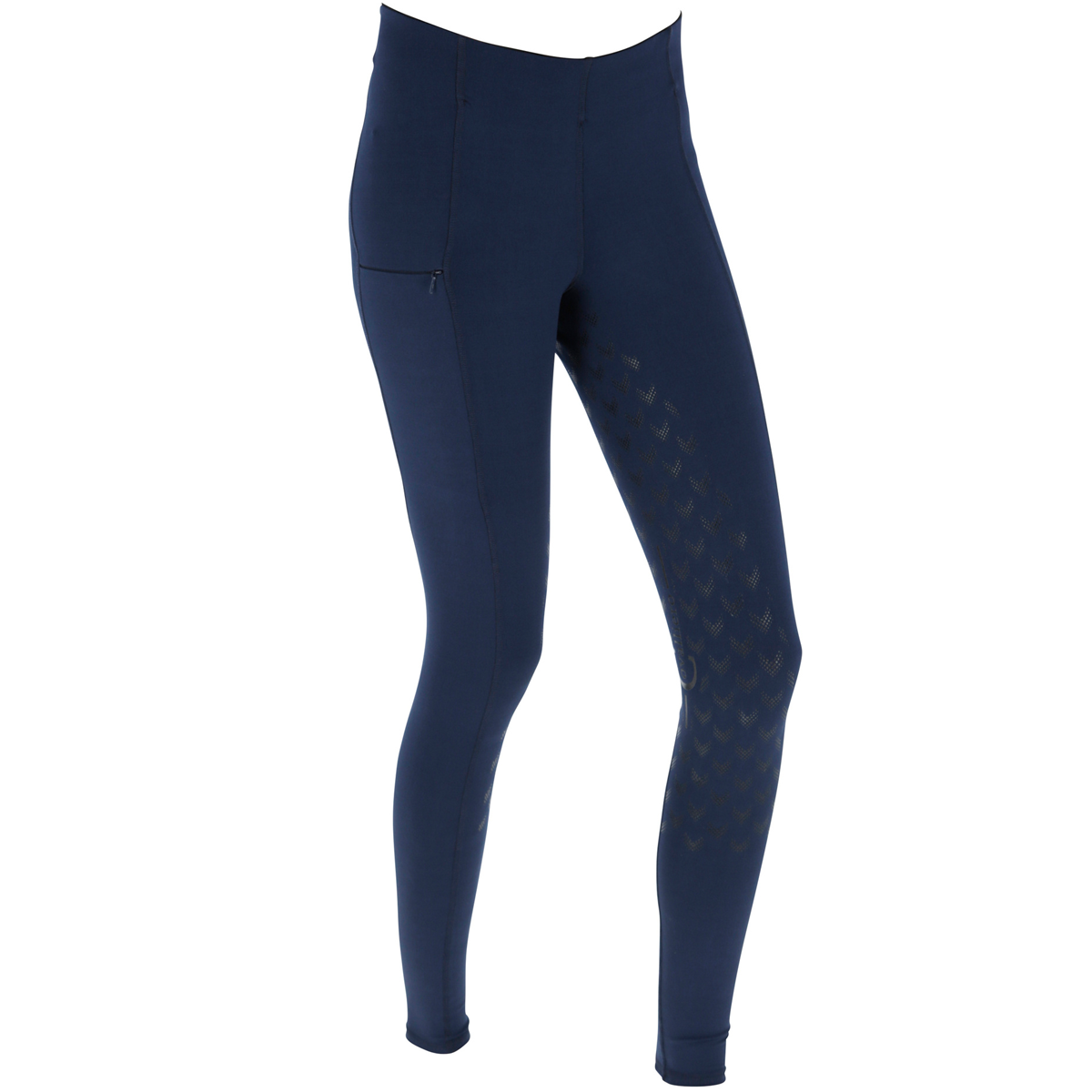 Covalliero Reitleggings Equona Vollbesatz Damen, 4-Wege-elastisch, mit Grip, Navy 32/34