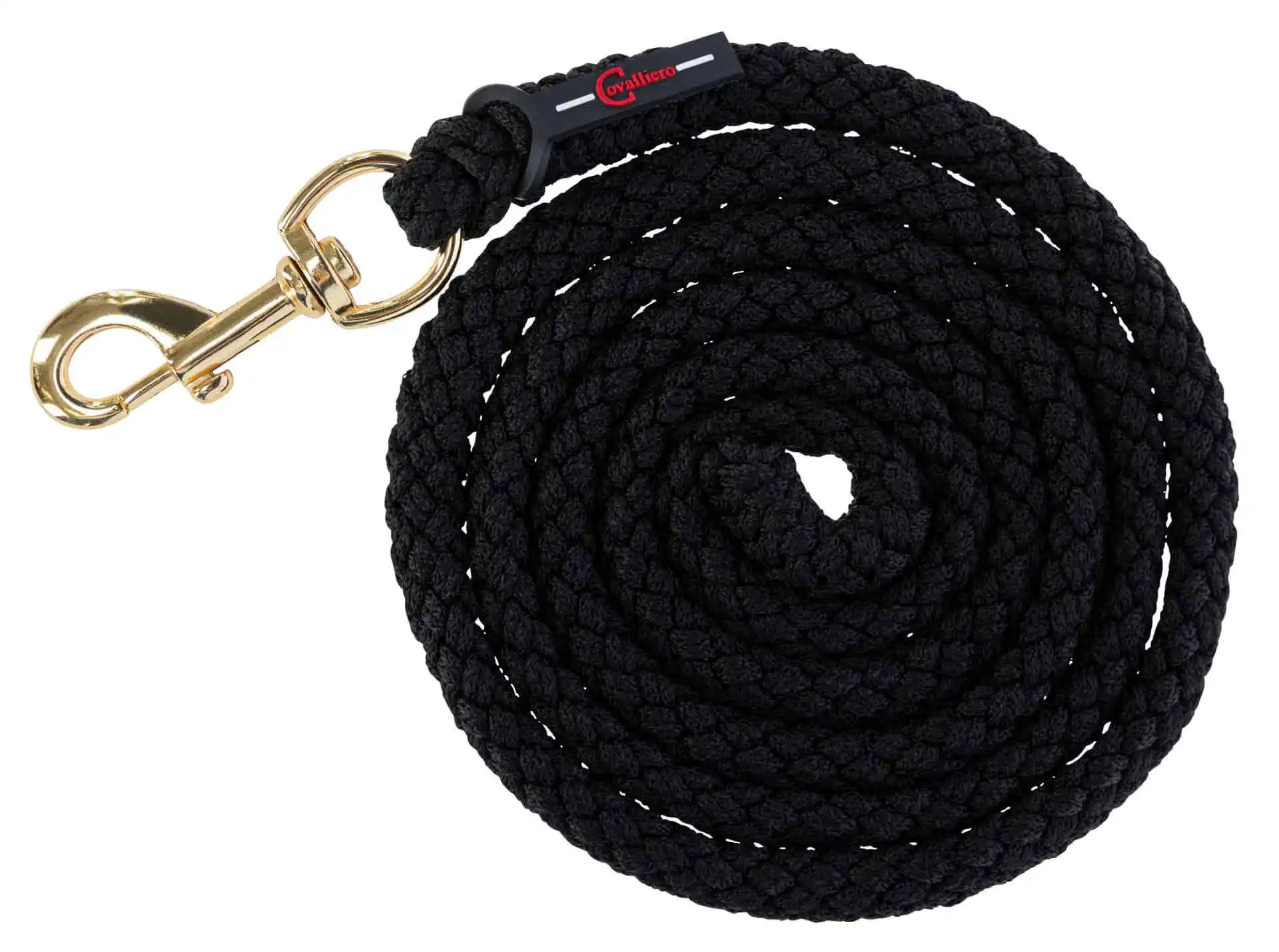 Covalliero Führstrick TopLine, schwarz, Karabinerhaken