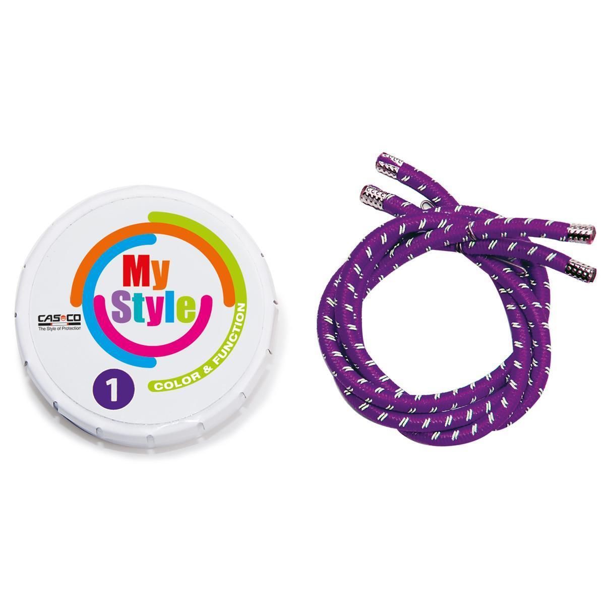 Casco My Style stripes purple (refl.) M