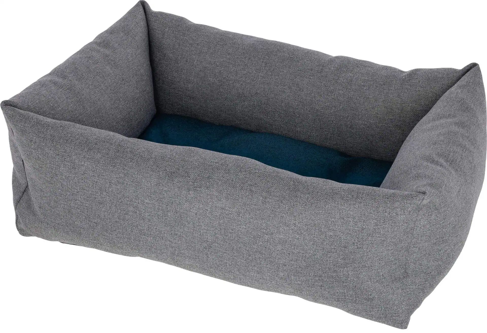 Kerbl Pet Panier Snugly Ely, lavable pour chien et chat gris/pétrole, 70x60x25 cm