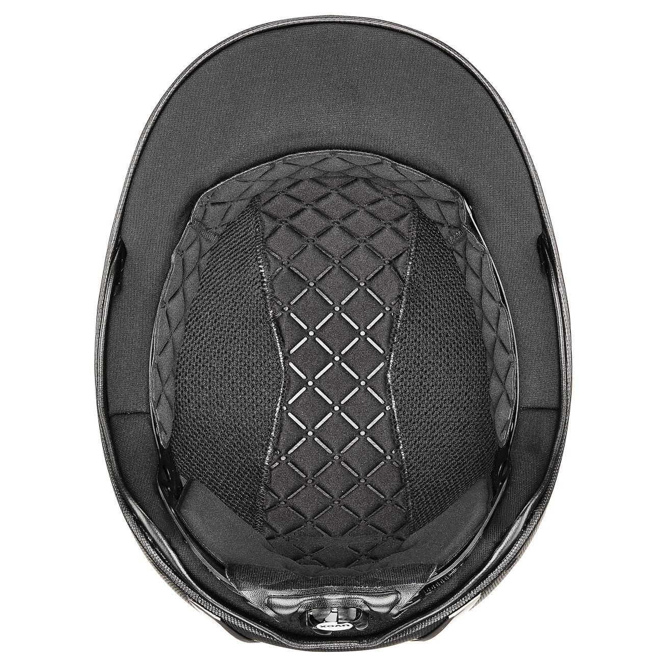 Casque d'équitation uvex exxeed pro, Hardshell & cuir végétalien, détail