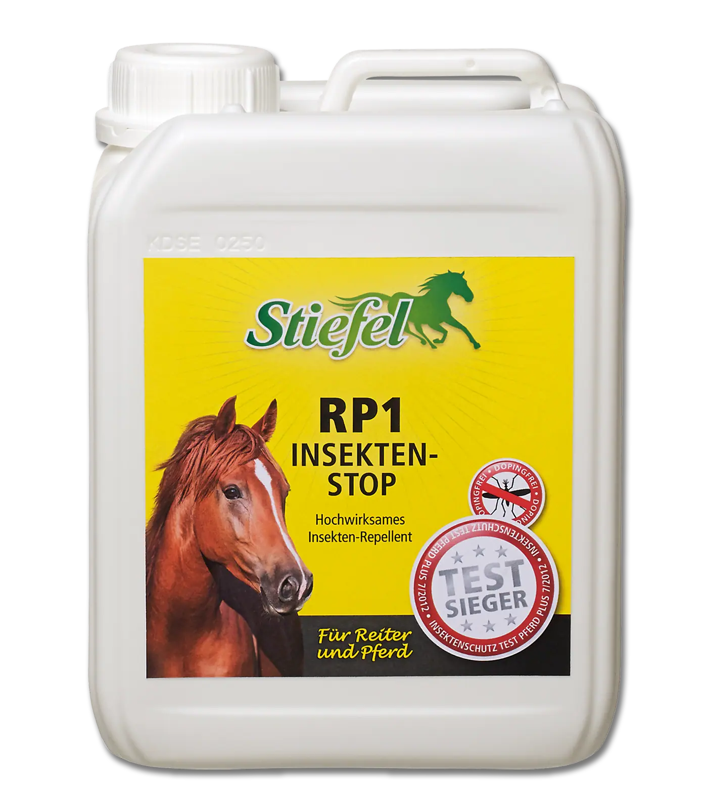 Stiefel RP1 Insektsmedel Spray för Hästar, 2,5 l dunk, etikett