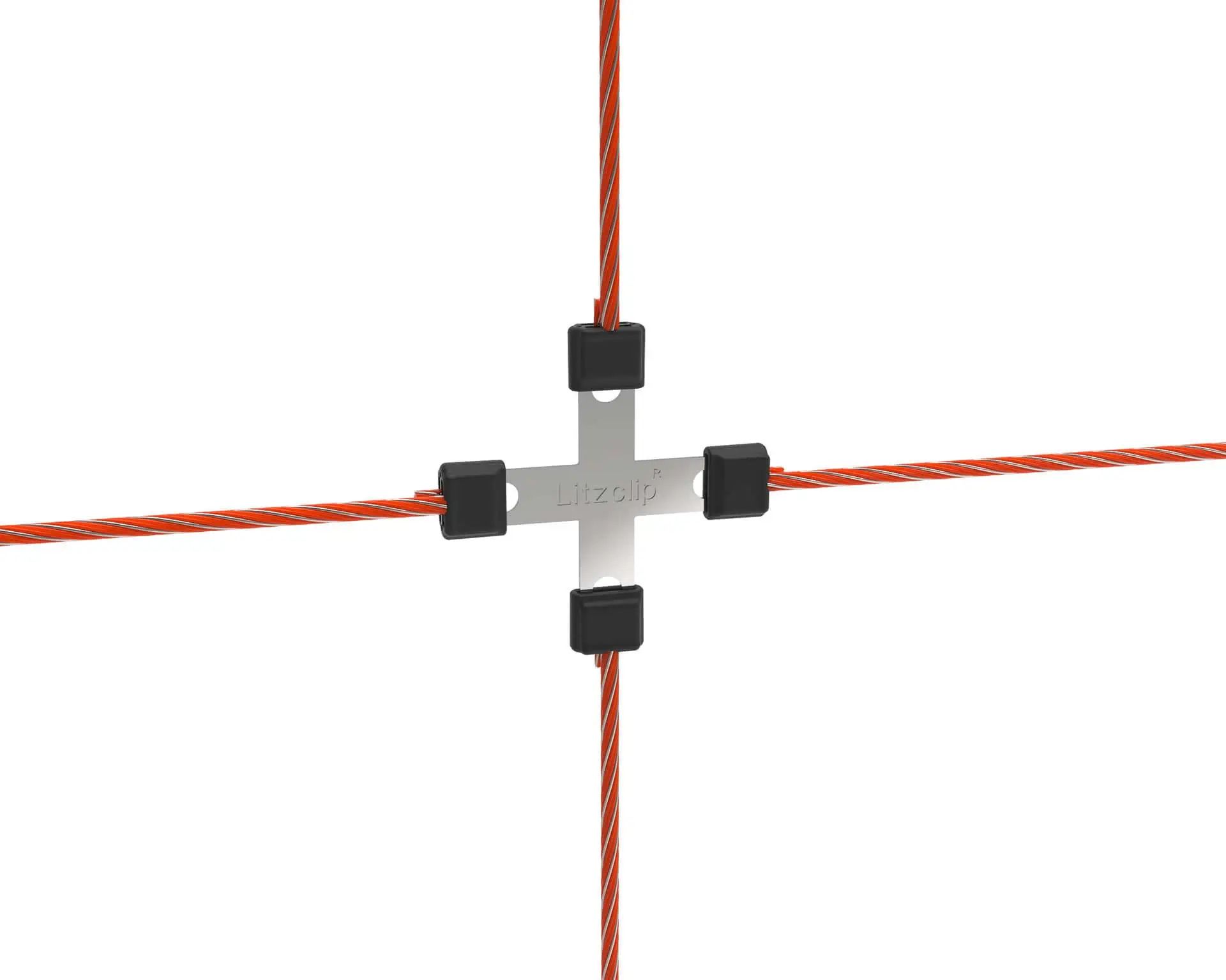 AKO Litzclip Repair Kit Stainless Steel, 8-Piece for Fence Nets, in use