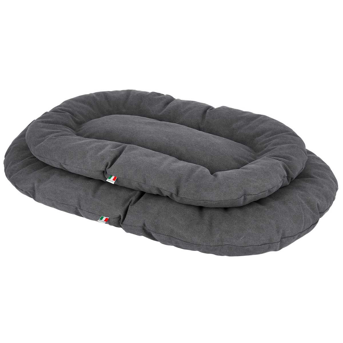 Kerbl Liegekissen Lucca grau, Canvasstoff, waschbar, Baumwolle/Polyester, 117x75 cm