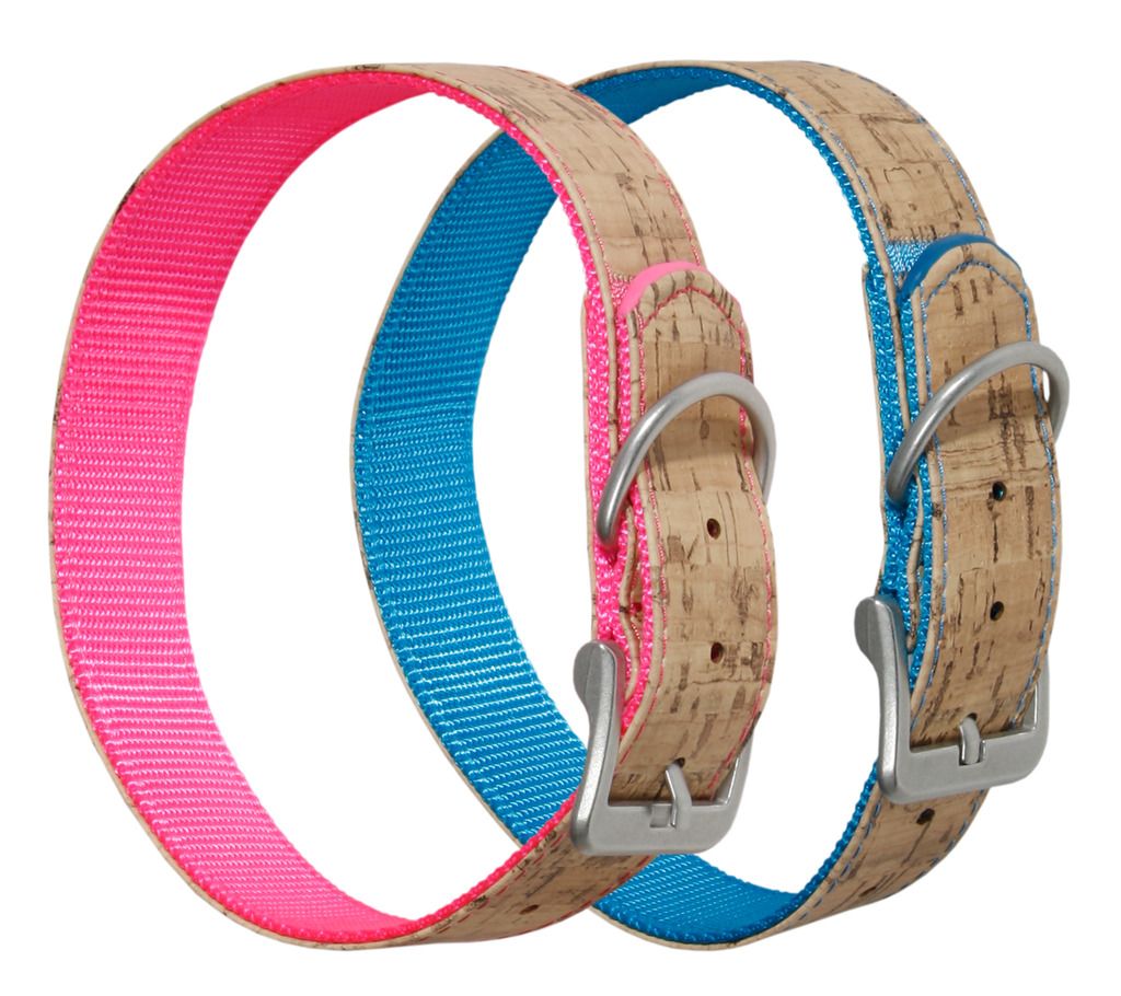 Karlie CORK Hundhalsband blå/rosa, Naturligt utseende, 5 års garanti, färgvariant