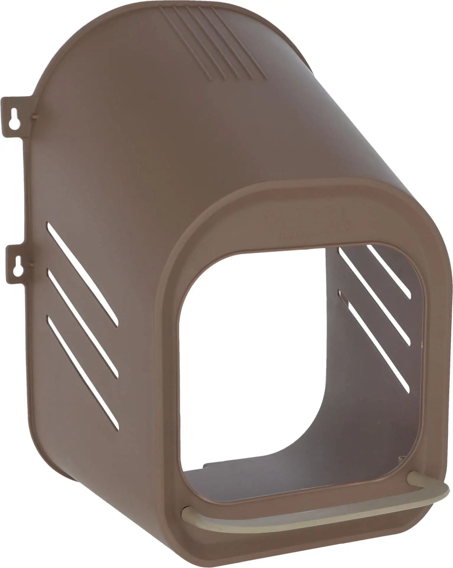 Kerbl Pondoir pour poules en plastique, marron, avec perchoir