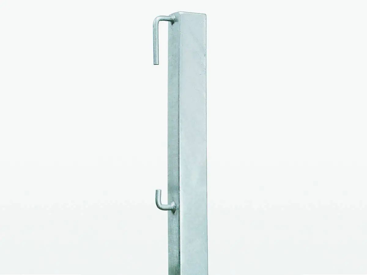 Growi Quadratrohrpfosten für Pferdedusche, 80 x 80 x 3500 mm