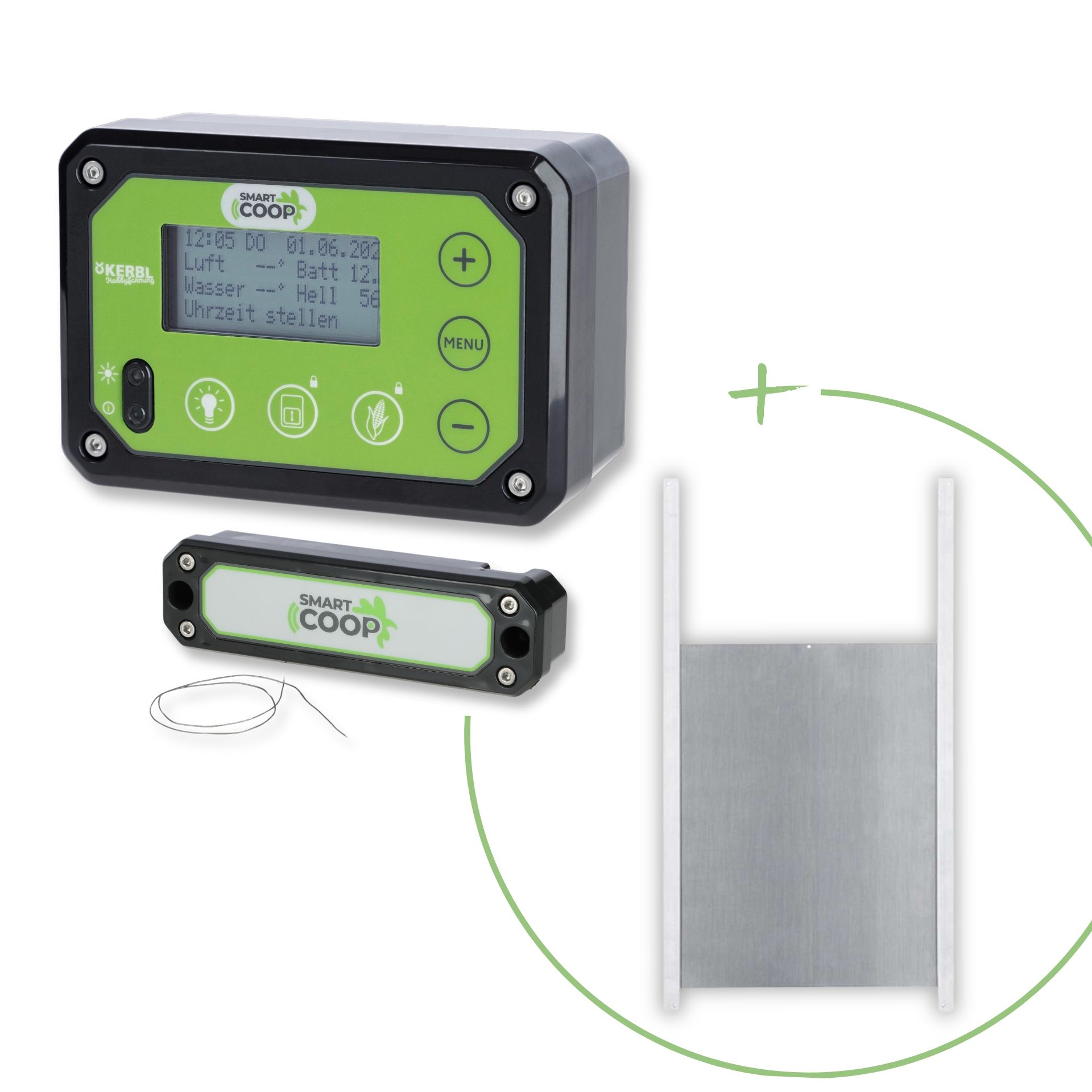 SmartCoop automatische Hühnerklappe mit Seilzug 30 x 40 cm Set, Set
