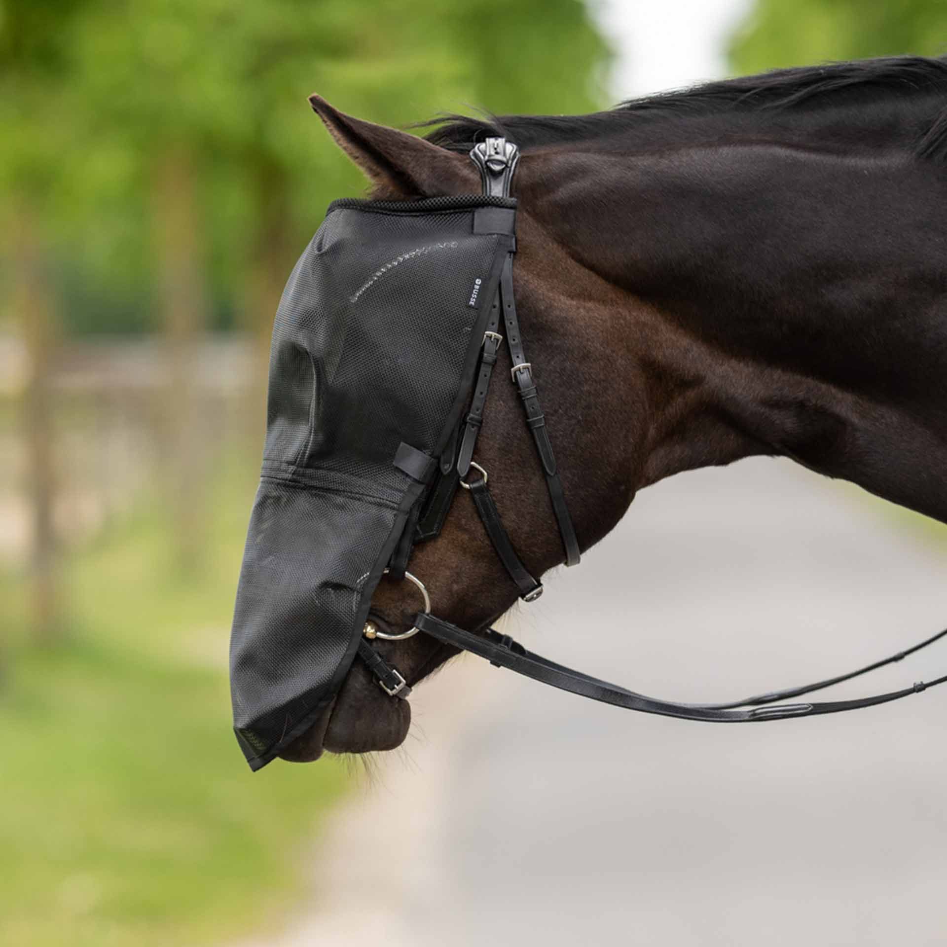 BUSSE Fly Mask RIDING PLUS, Eye & Nostril Protection for Riding, side view