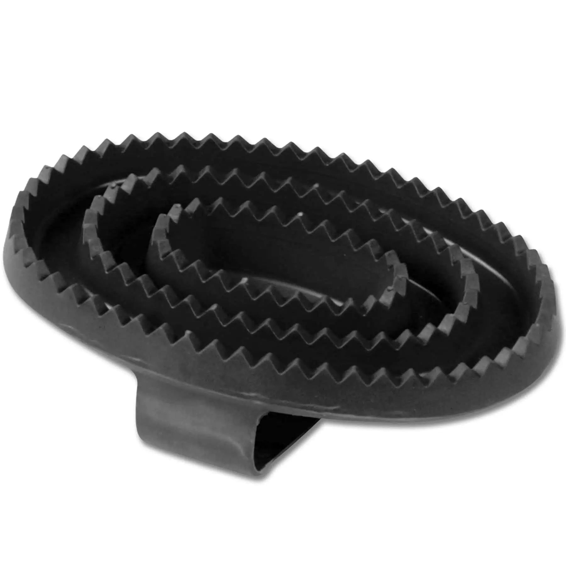 Waldhausen Gummistriegel groß, schwarz, 16 cm mit Handschlaufe
