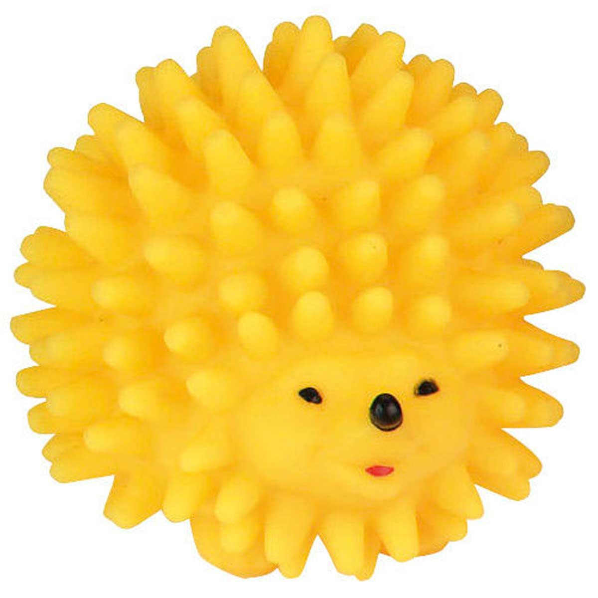 Cane giocattolo in vinile riccio con squeaker 9 cm