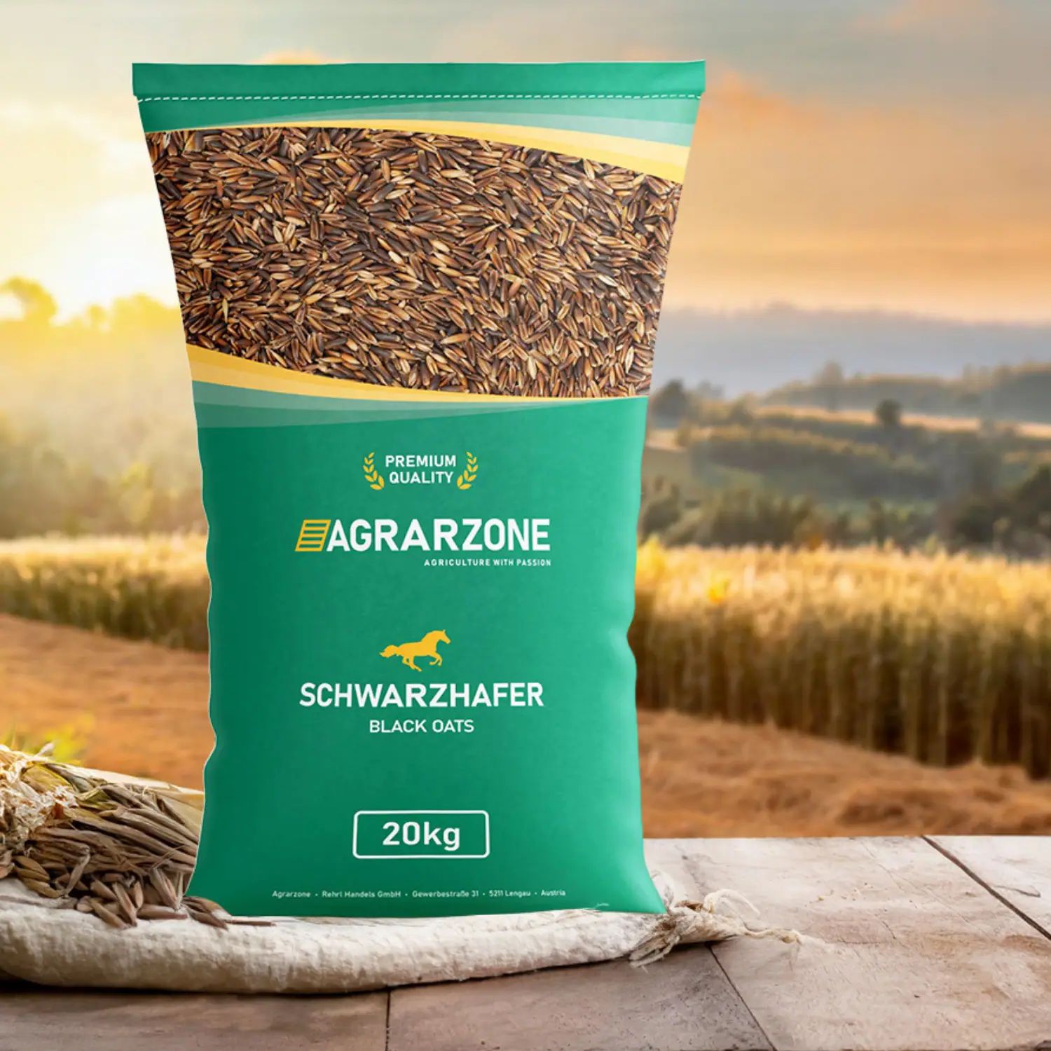 Agrarzone Black Oats cleaned/dust-free 20 kg, front view