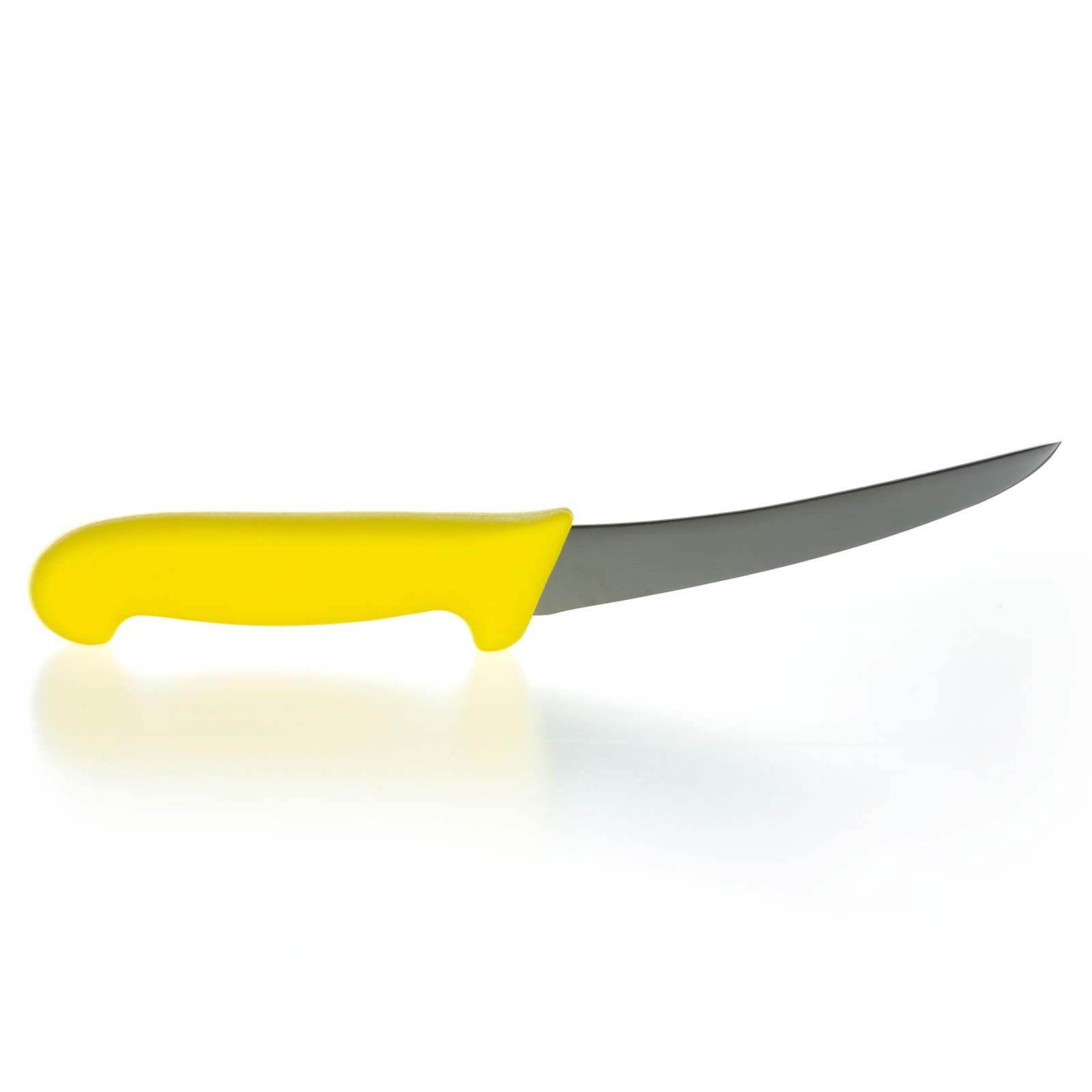 Csontozó kés, hajlított, félig rugalmas, 15 cm