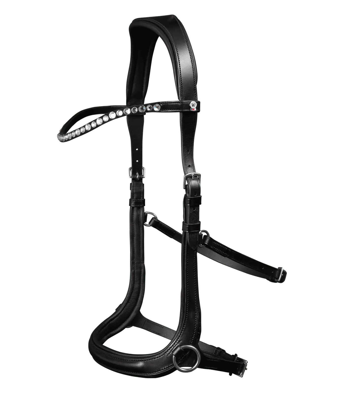 Waldhausen X-Line Bitless Bridle Sensation – Anatomic, incl. Reins, Black Full
