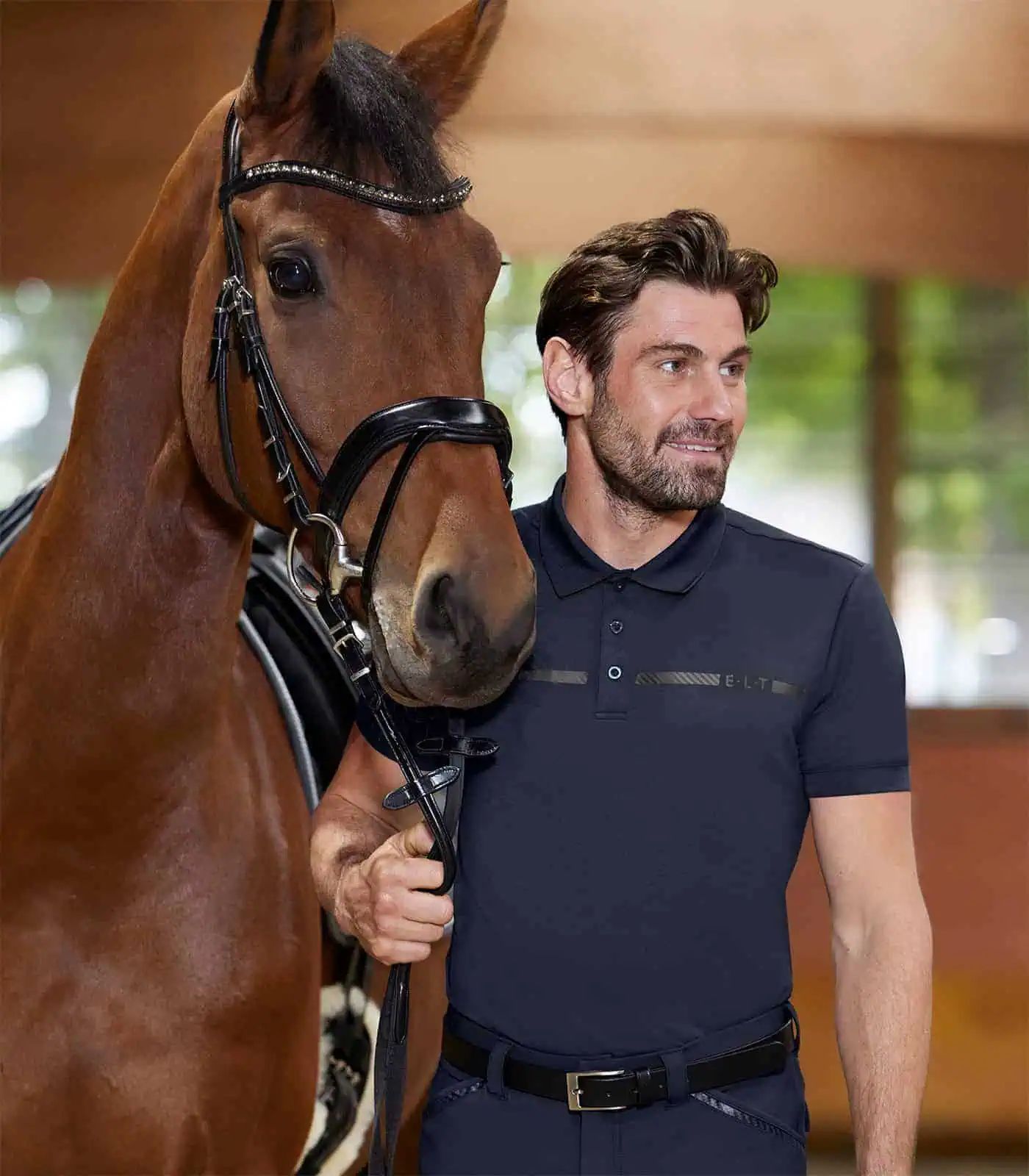 Polo Michigan Homme ELT, polo fonctionnel respirant bleu profond, S