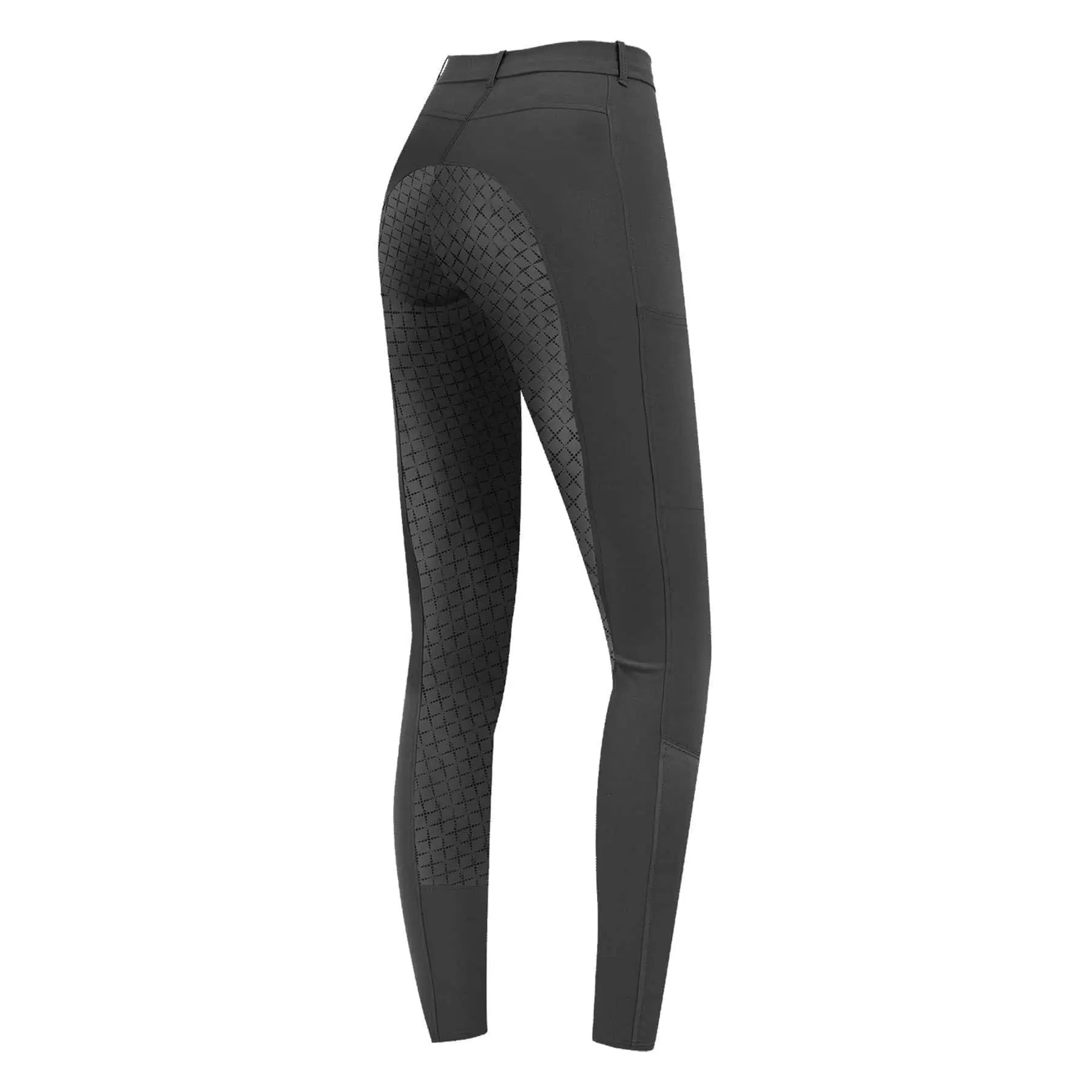 ELT Reithose Micro Sport Silikon, Vollbesatz für Damen & Kinder, 164, asphalt