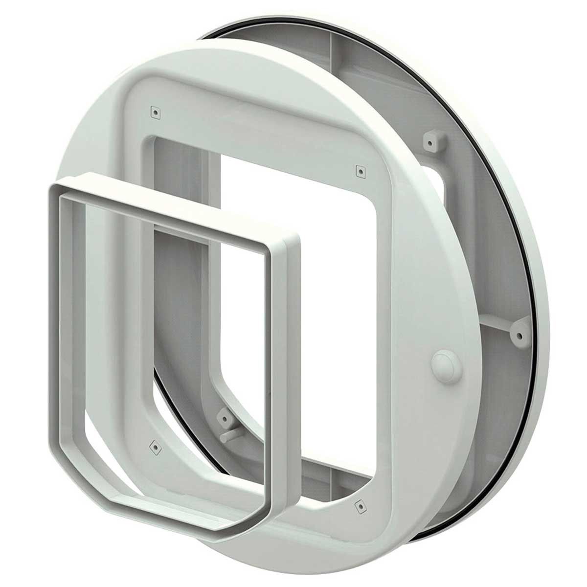 Adaptateur de chatière Cat Mate set 361w pour les murs + verre pour 360 / 359 / 358