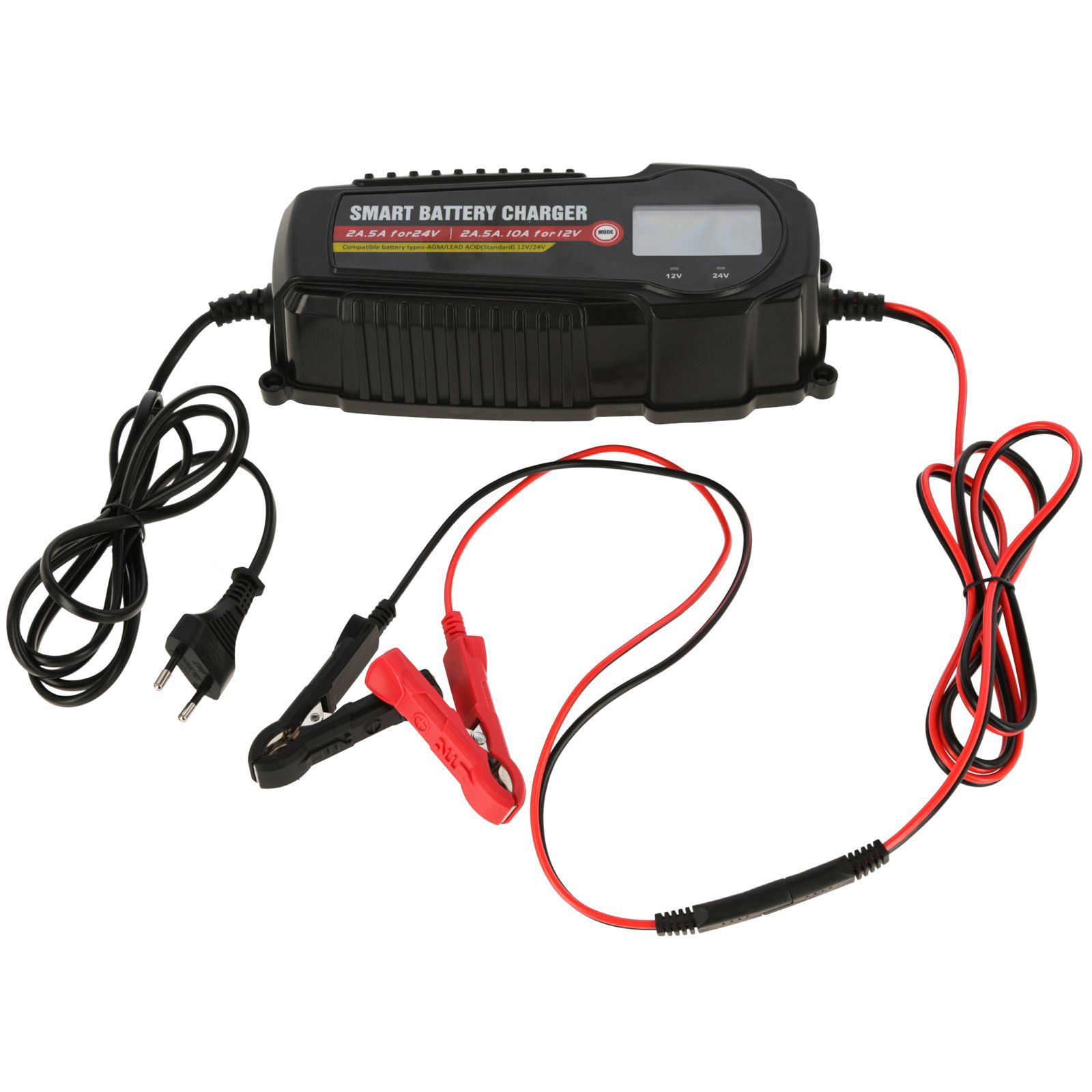 AKO laddare för 12V 24V AGM / batterier med LCD-display