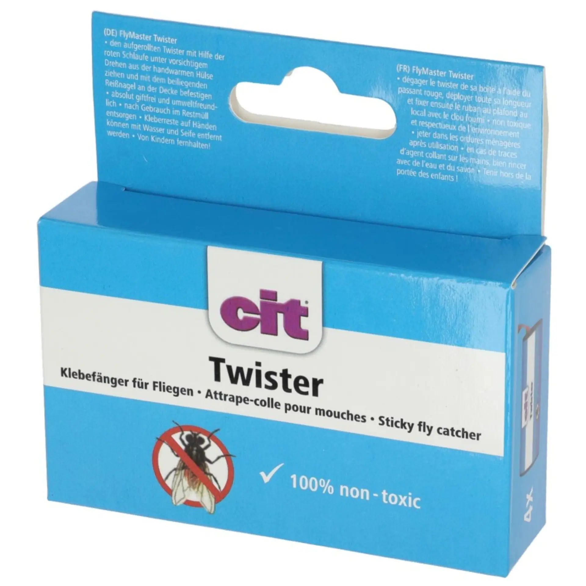 Kerbl Flugfångare Twister, limmade papperremsor, 4-pack, förpackning