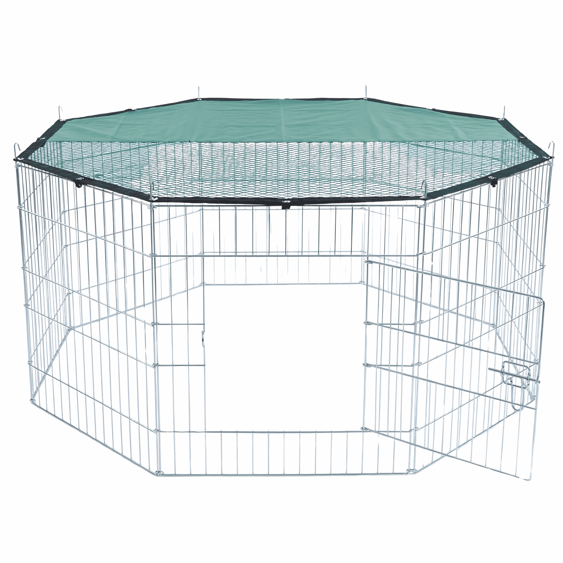 Agrarzone Rabbit Run Octagonal Galvanised with Cover Net, 143x57 cm