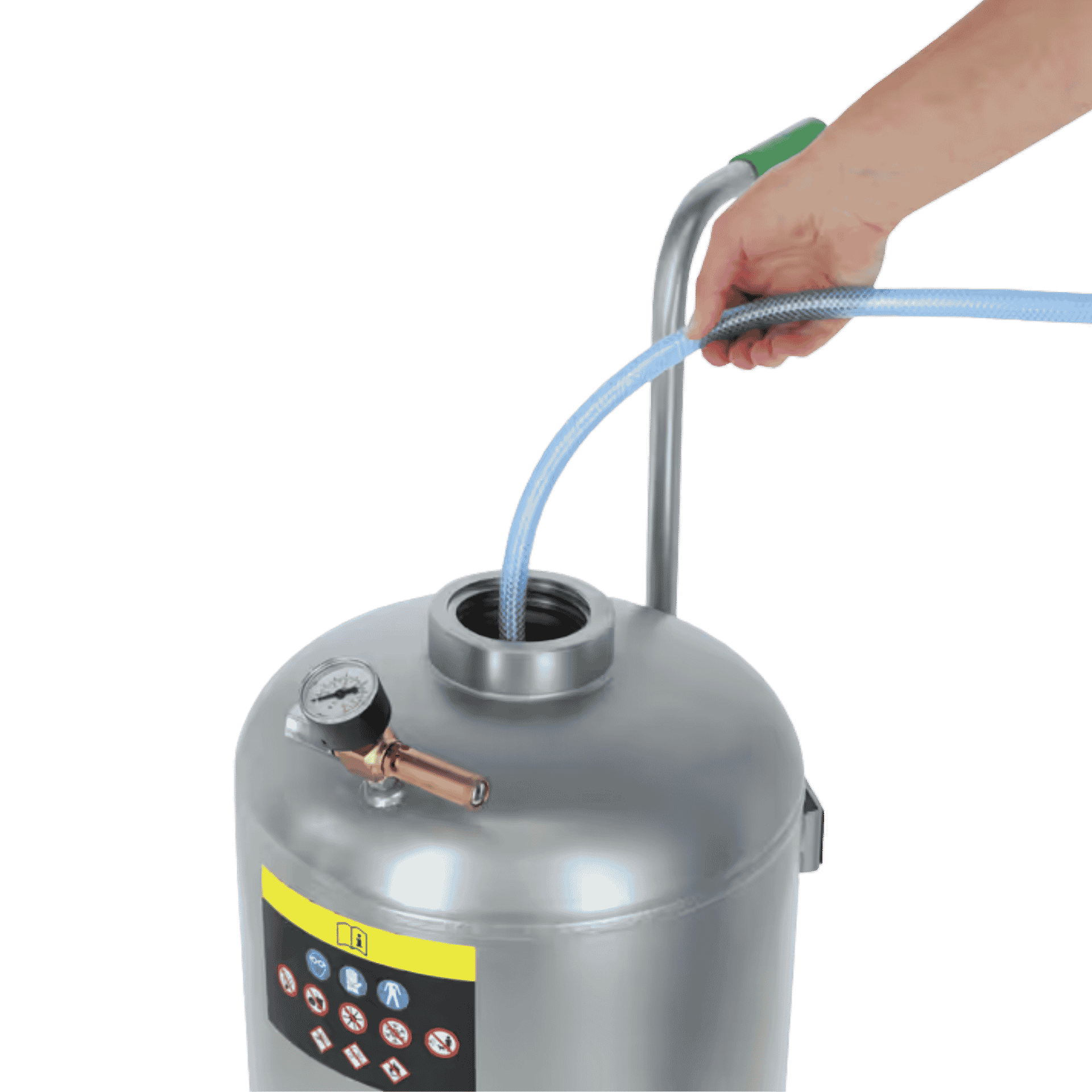 Propankessel, Druckmess-Gauge, Handpumpe, Metallzylinder, Gasbehälter