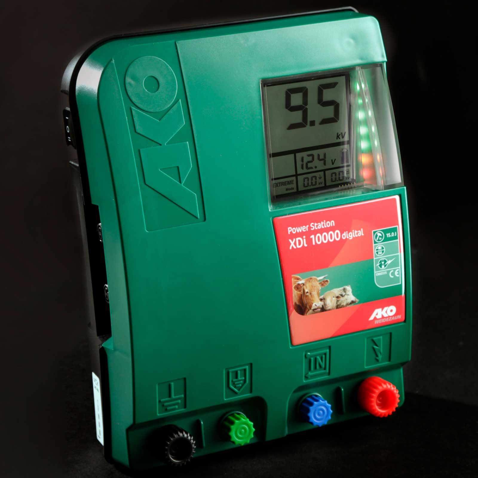 AKO Power Station XDi 10000 generator impulsuri gard electric digital DUO, 15 Joule, afișaj