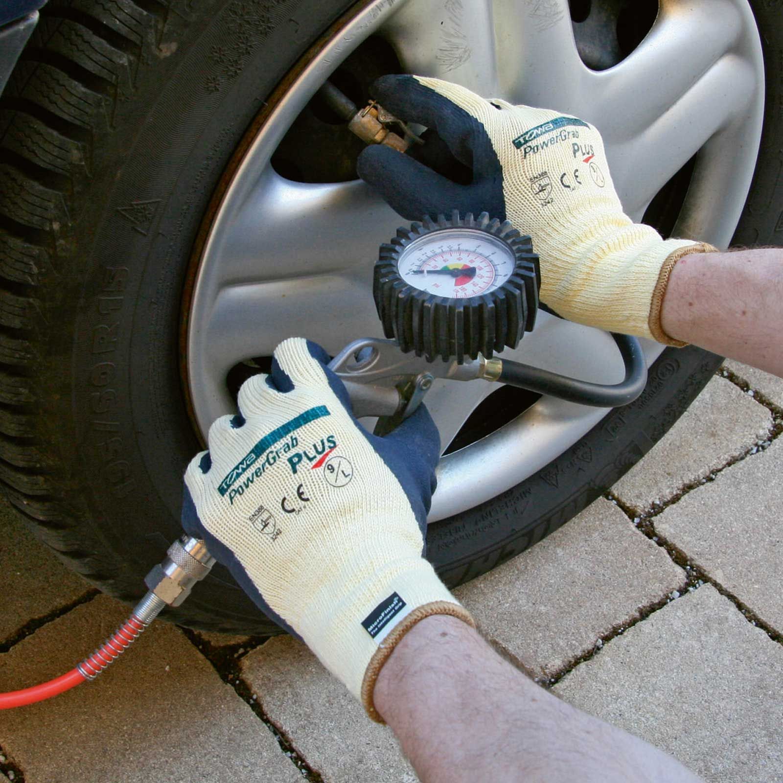 Keron PowerGrab Plus munkakesztyű, latex bevonatú kötött, méret 9