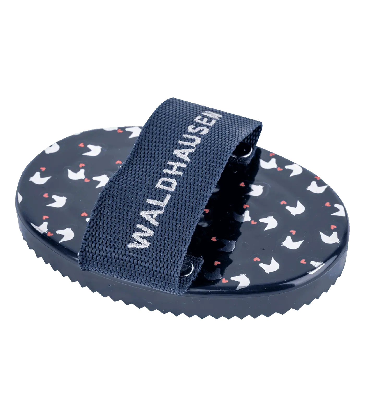 Étrille Waldhausen Lucky, bleu nuit, étrille enfant plastique dur 12,5 cm