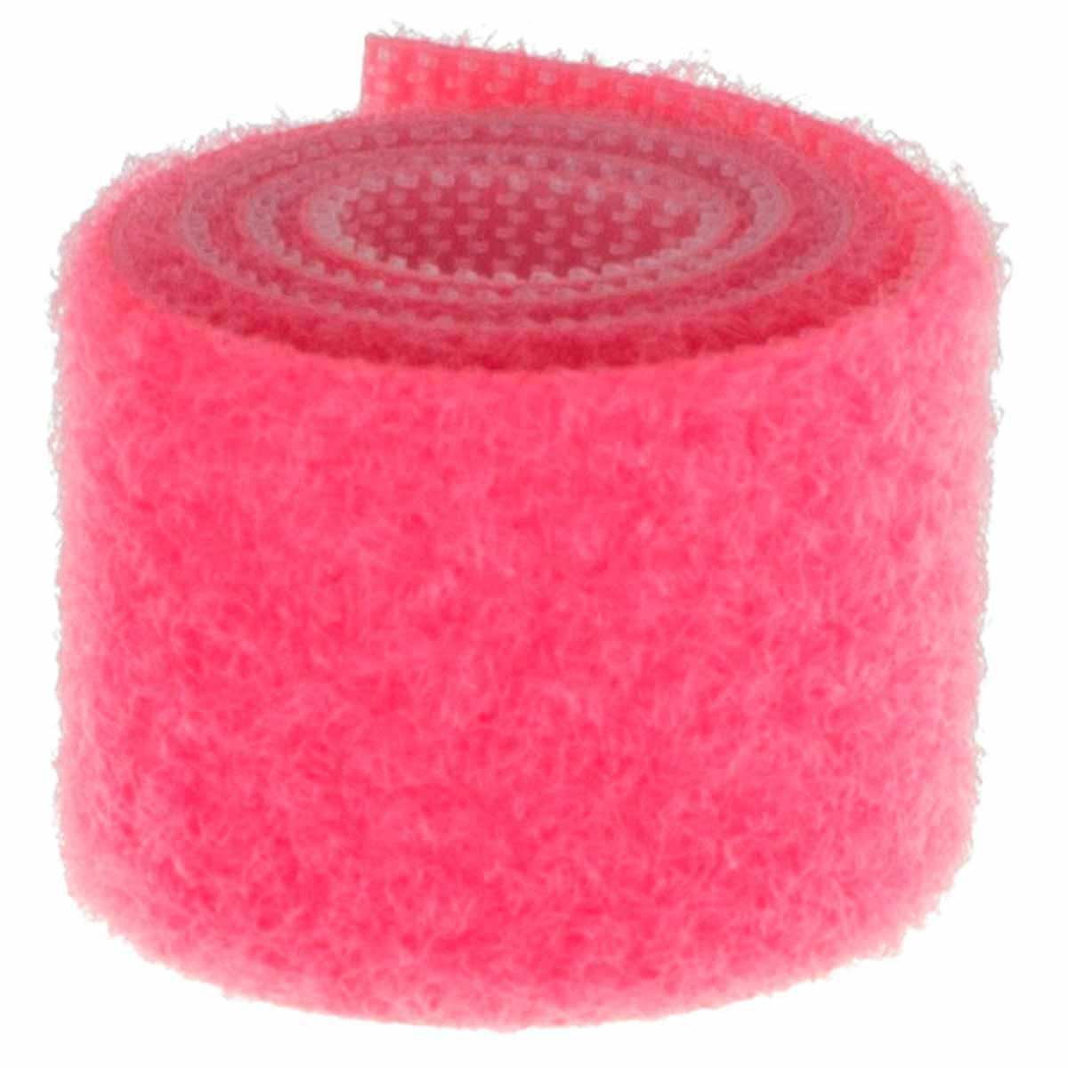Aufgerollter pinker Klettverschluss-Streifen