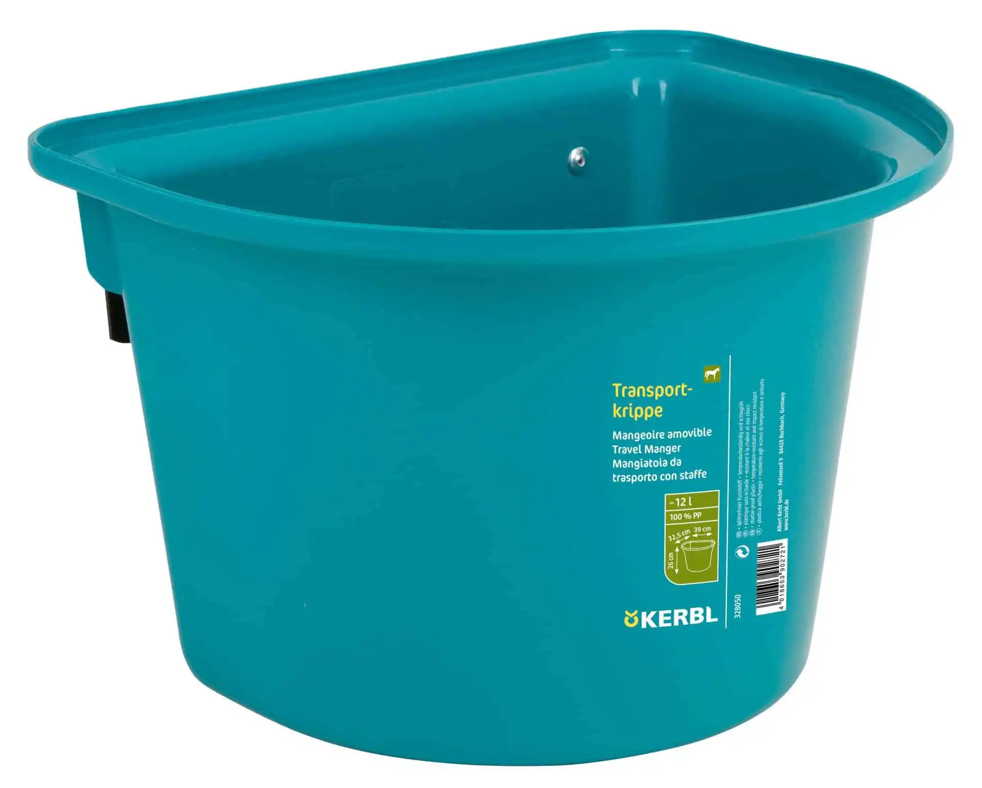 Kerbl Mangeoire de transport avec crochet, 12 l plastique
