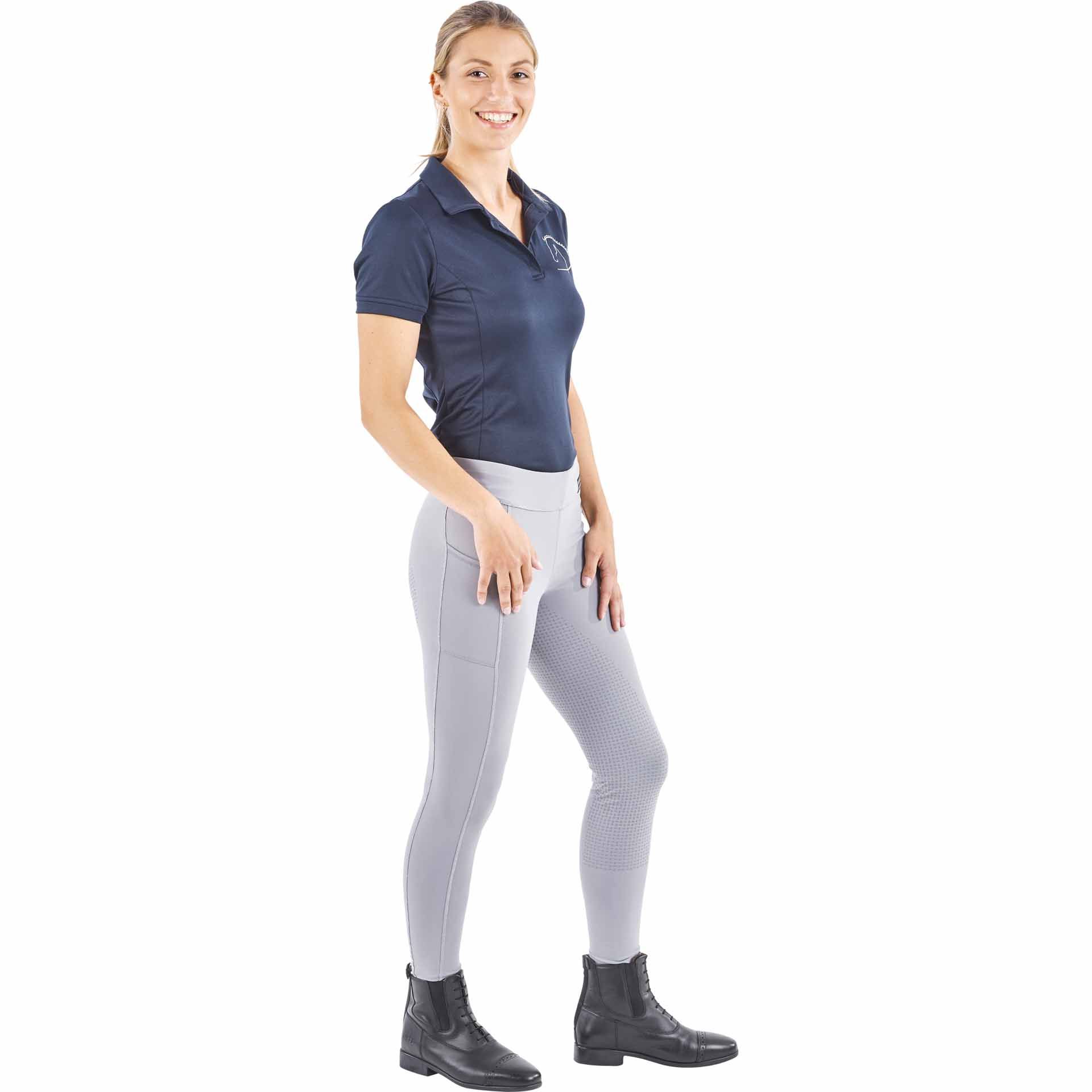 BUSSE Reit-Tights PASSION, sportlich-glamourös mit Glitzernähten, Seitenansicht