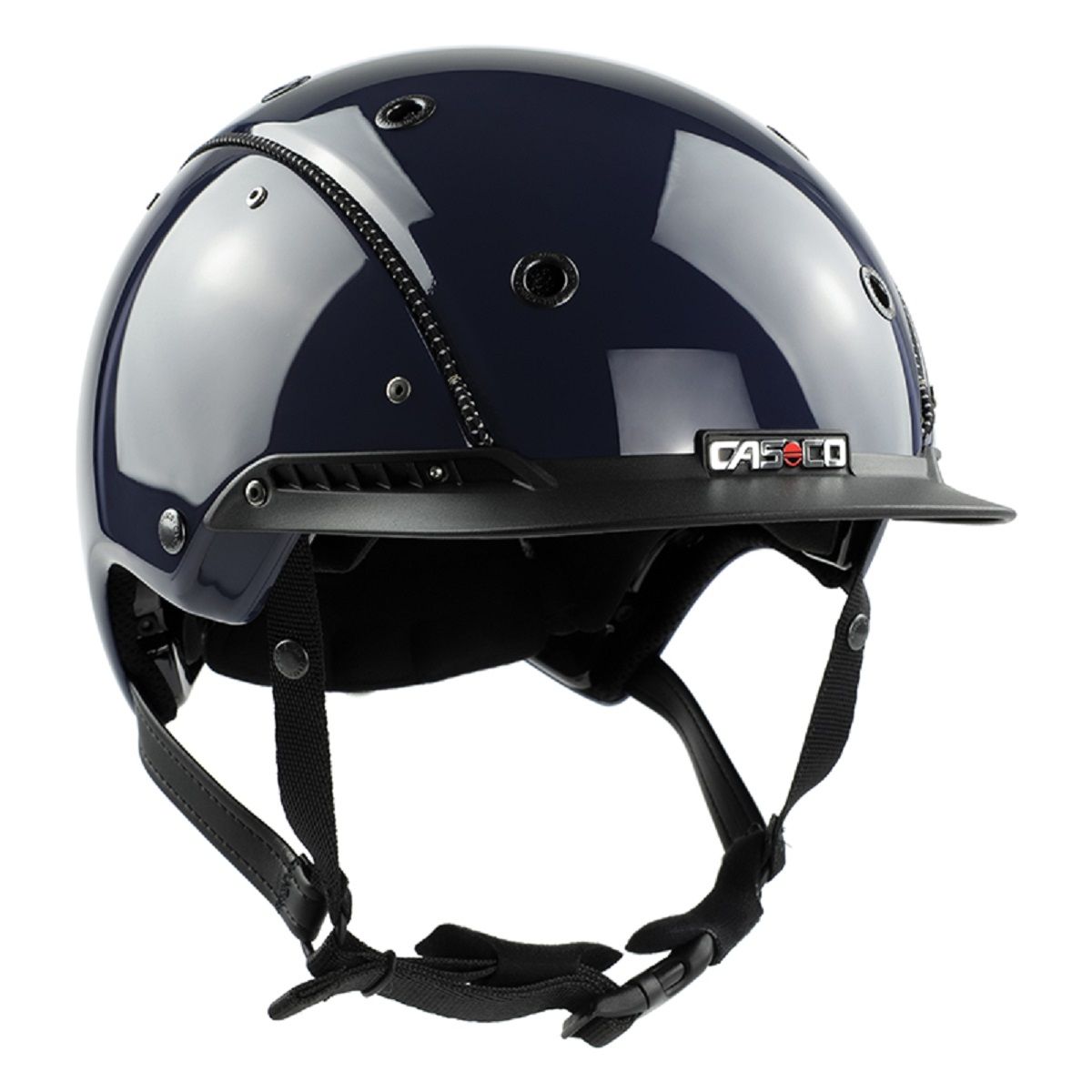 Casco ridhjälm Champ-3 Plus med högglans lackering, hjälmlåda